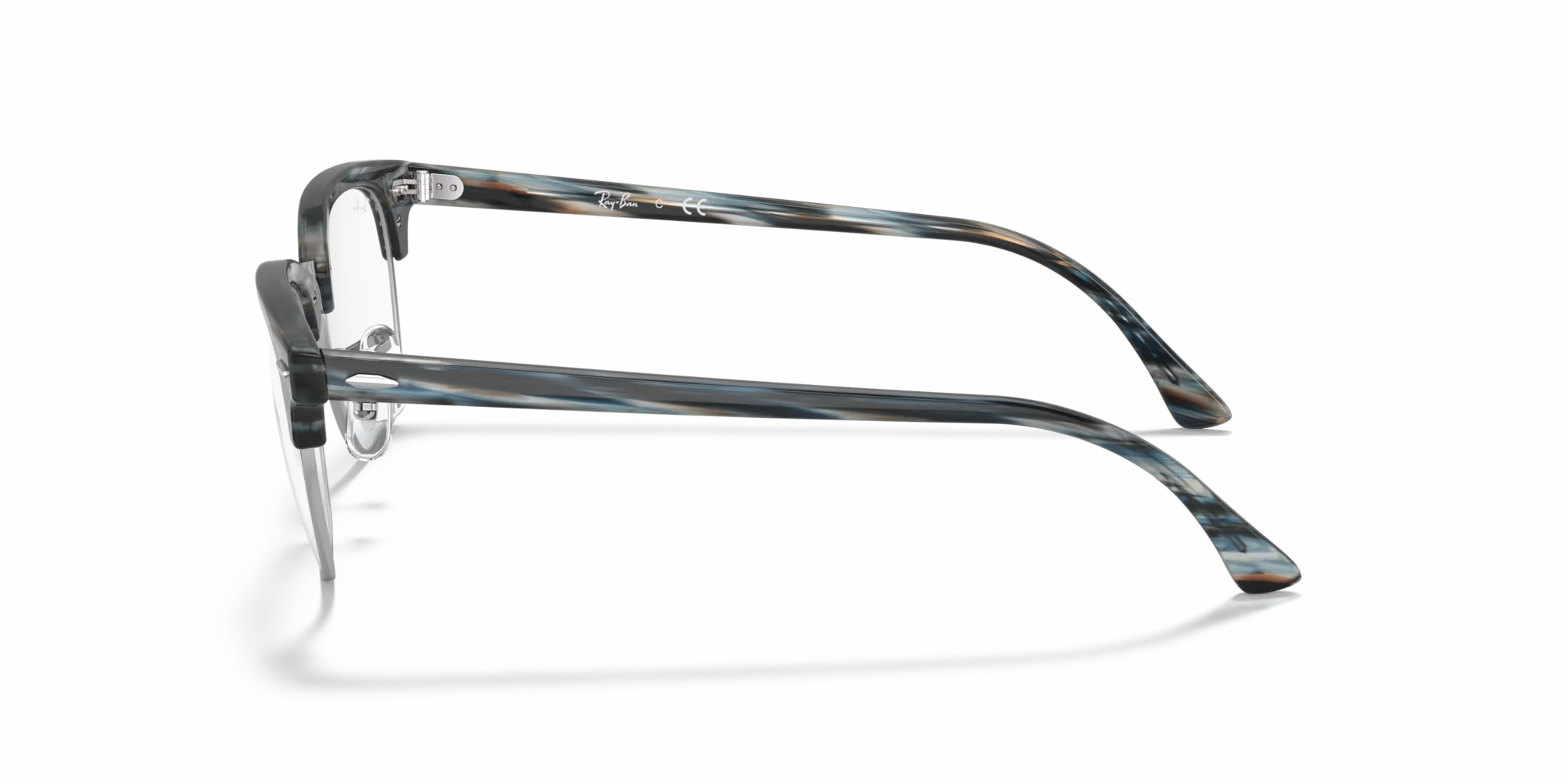 Ray - Ban RX5154 CLUBMASTER 5750 Montature da vista Acetato Blu Trasparente Squadrata Normale - immagine 4