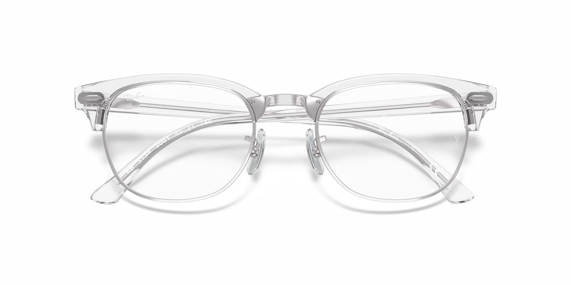 Ray - Ban RX5154 CLUBMASTER 2001 Montature da vista Acetato Bianco Trasparente Squadrata Normale - immagine 2