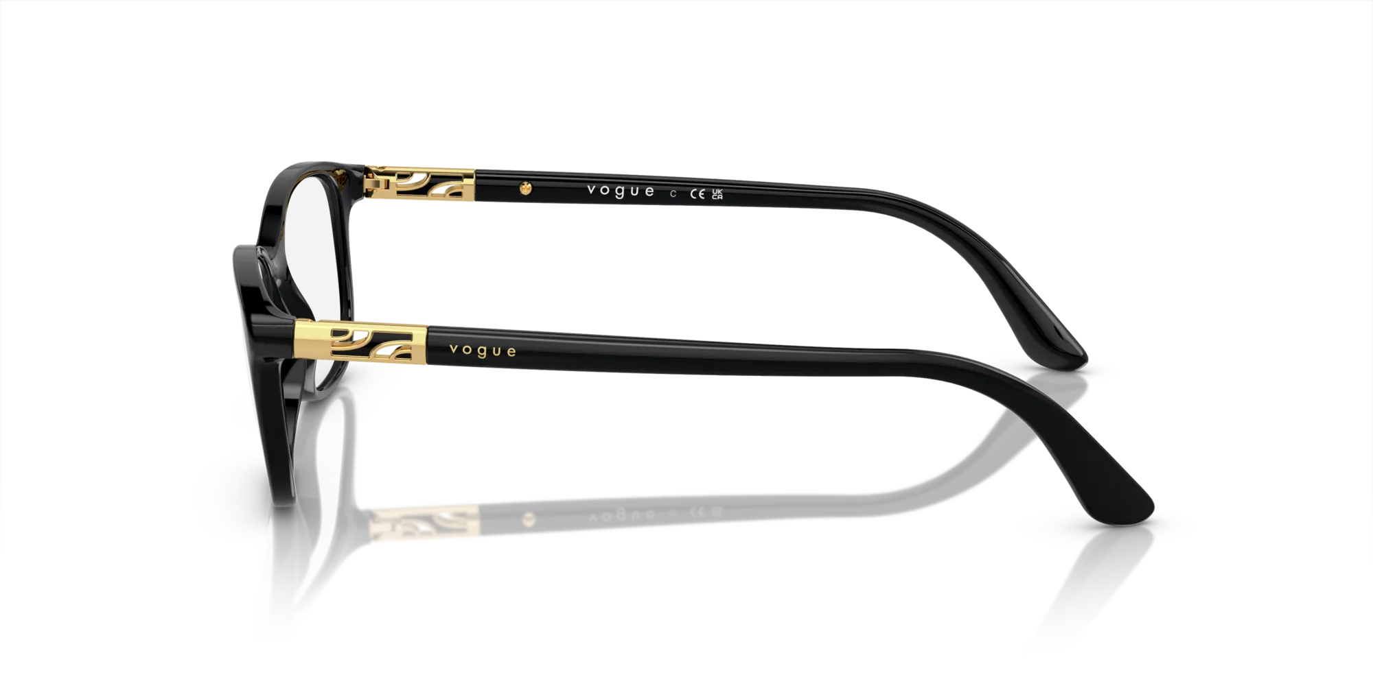 VOGUE EYEWEAR VO5163 W44 Montature da vista Iniettato Nero Pillow Normale - immagine 4