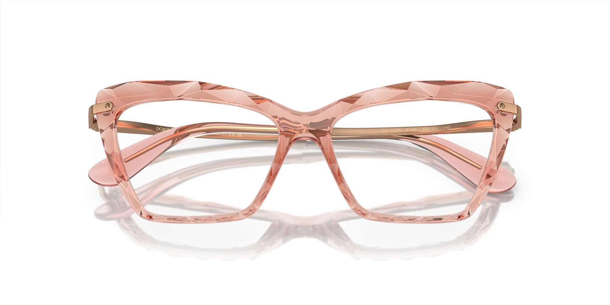 Dolce & Gabbana DG5025 3148 Montature da vista Nylon Rosa Cat Eye Normale - immagine 2
