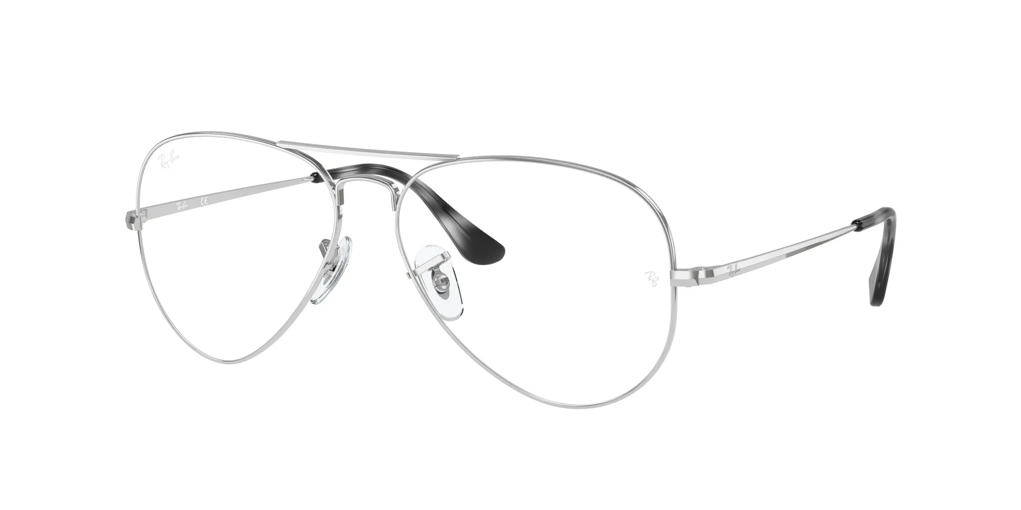 Ray - Ban RX6489 AVIATOR 2501 Montature da vista Metallo Argento Trasparente Pilot Normale - immagine 1