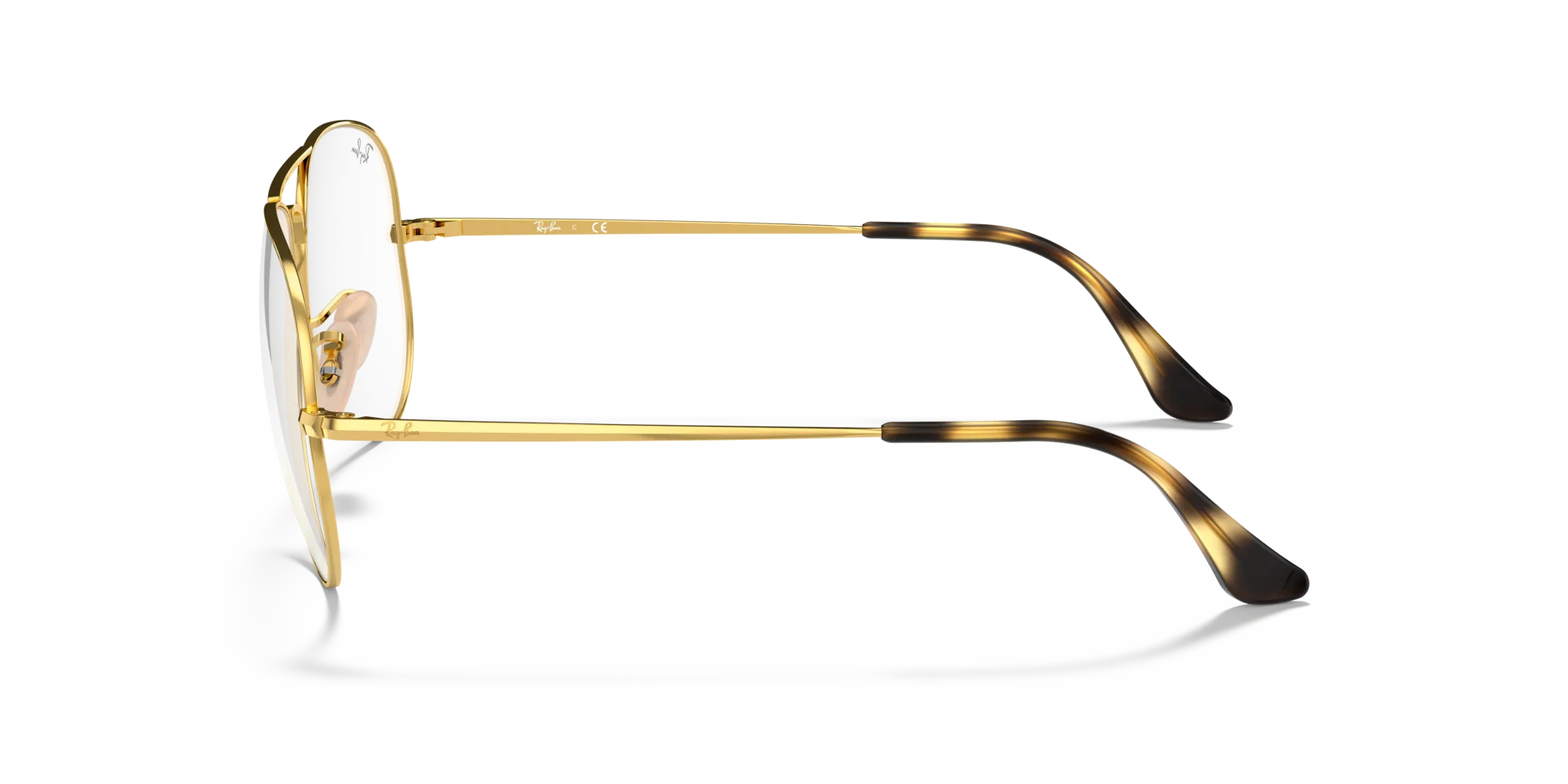 Ray - Ban RX6489 AVIATOR 2500 Montature da vista Metallo Oro Trasparente Pilot Normale - immagine 4