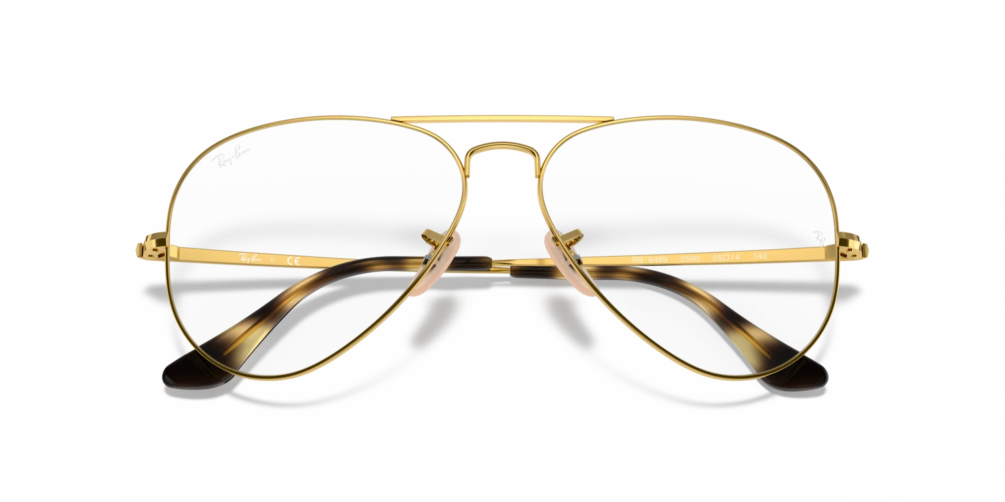 Ray - Ban RX6489 AVIATOR 2500 Montature da vista Metallo Oro Trasparente Pilot Normale - immagine 2