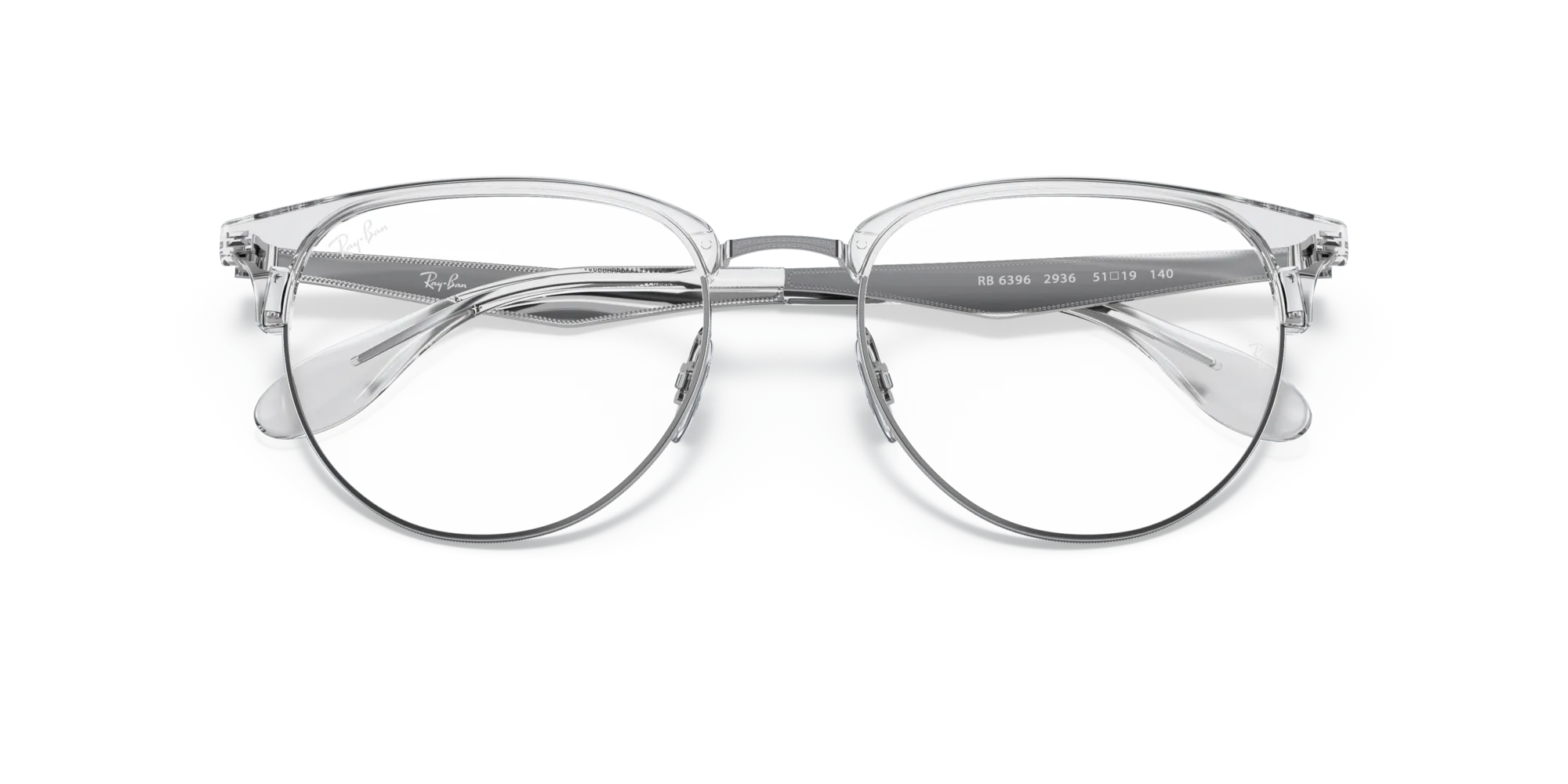 Ray - Ban RX6396 2936 Montature da vista Metallo Argento Trasparente Pantos Normale - immagine 2