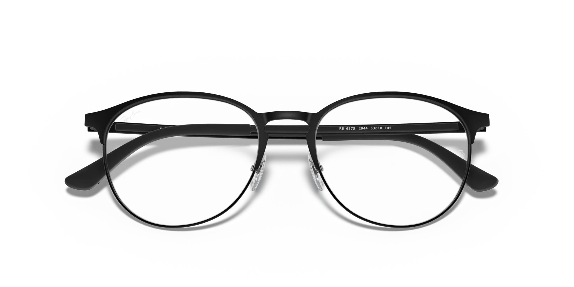 Ray - Ban RX6375 2944 Montature da vista Metallo Nero Trasparente Pantos Normale - immagine 2