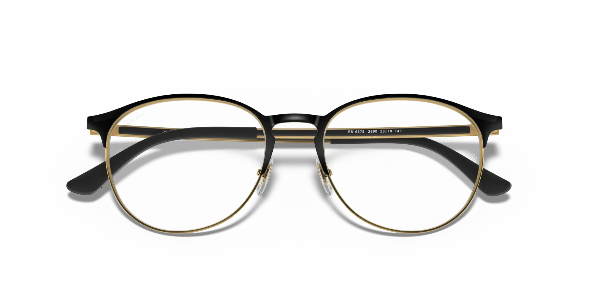 Ray - Ban RX6375 2890 Montature da vista Metallo Nero Trasparente Pantos Normale - immagine 2