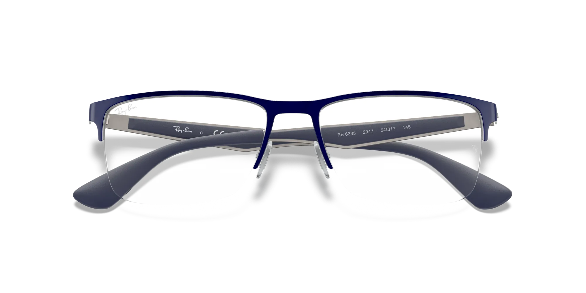 Ray - Ban RX6335 2947 Montature da vista Metallo Blu Trasparente Squadrata Normale - immagine 2