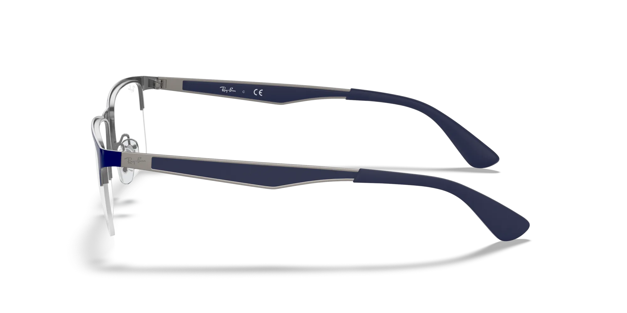 Ray - Ban RX6335 2947 Montature da vista Metallo Blu Trasparente Squadrata Normale - immagine 4