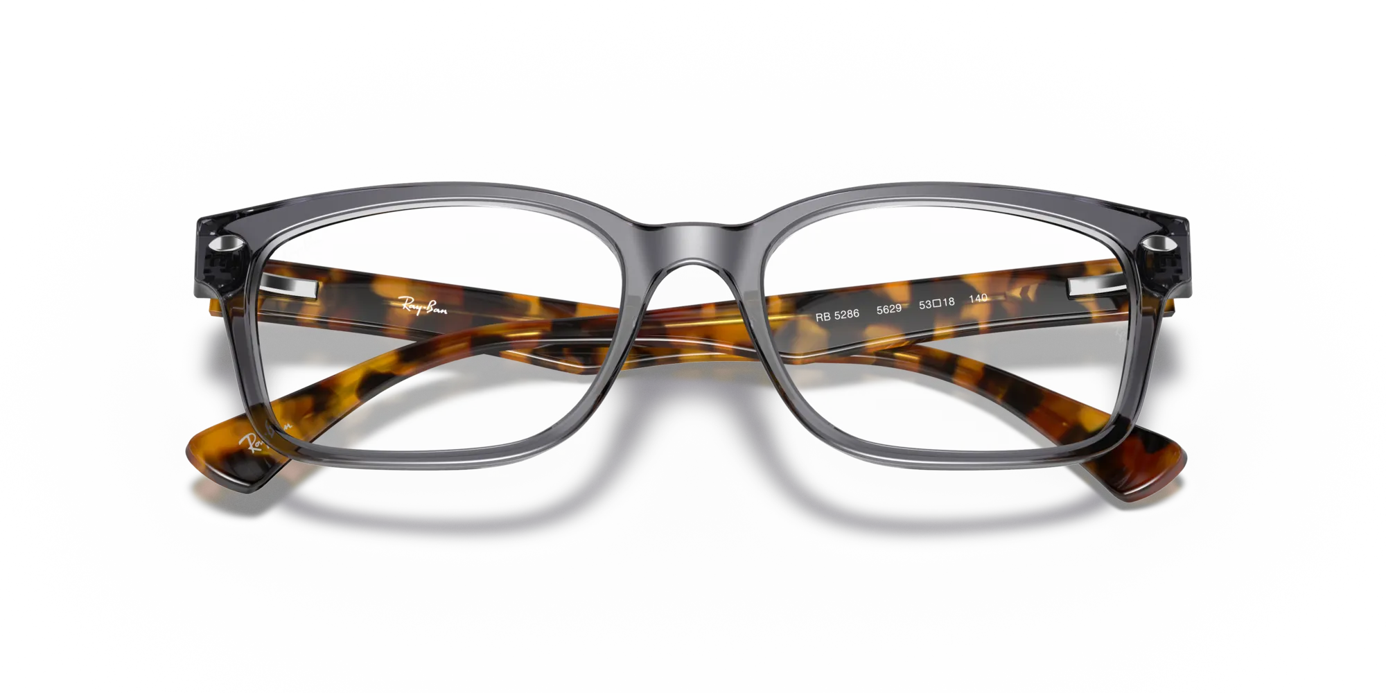 Ray - Ban RX5286 5629 Montature da vista Acetato Grigio Trasparente Squadrata Normale - immagine 2