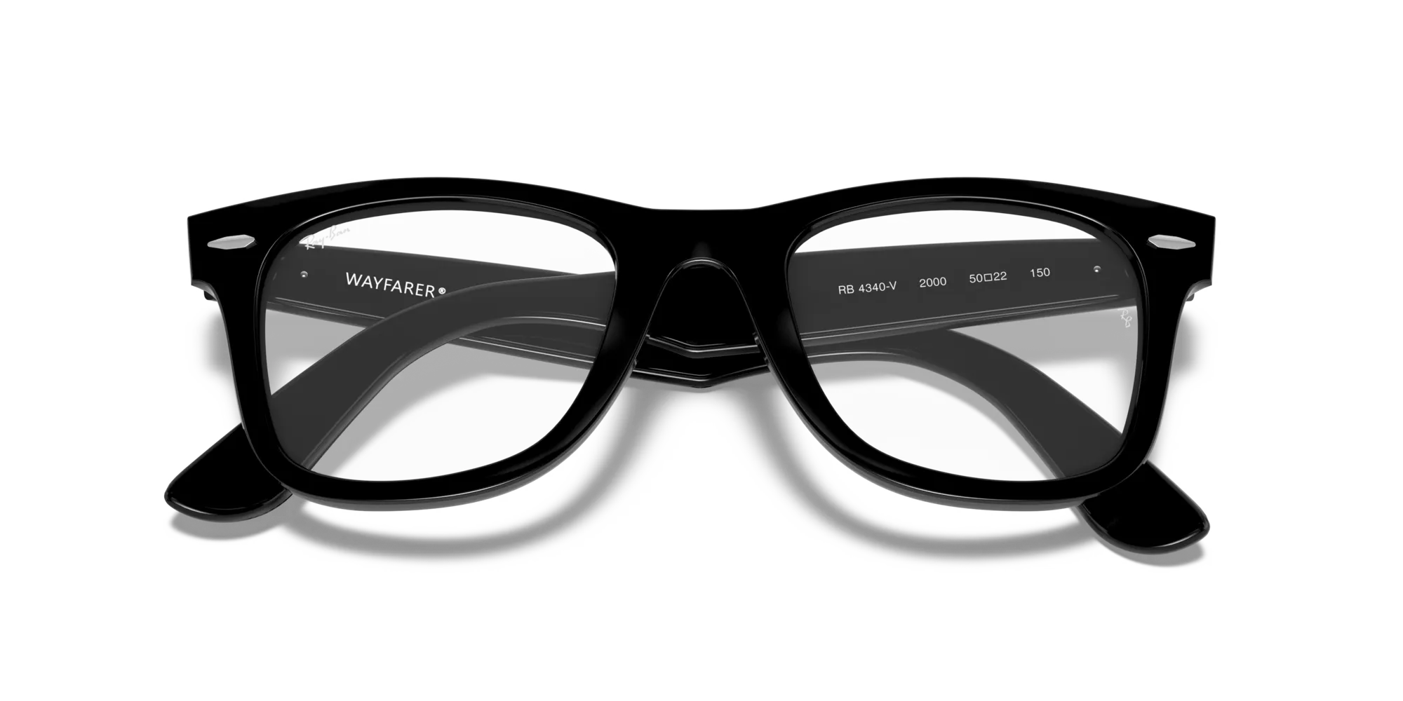 Ray - Ban RX4340V WAYFARER EASE 2000 Montature da vista Acetato Nero Trasparente Squadrata Normale - immagine 2