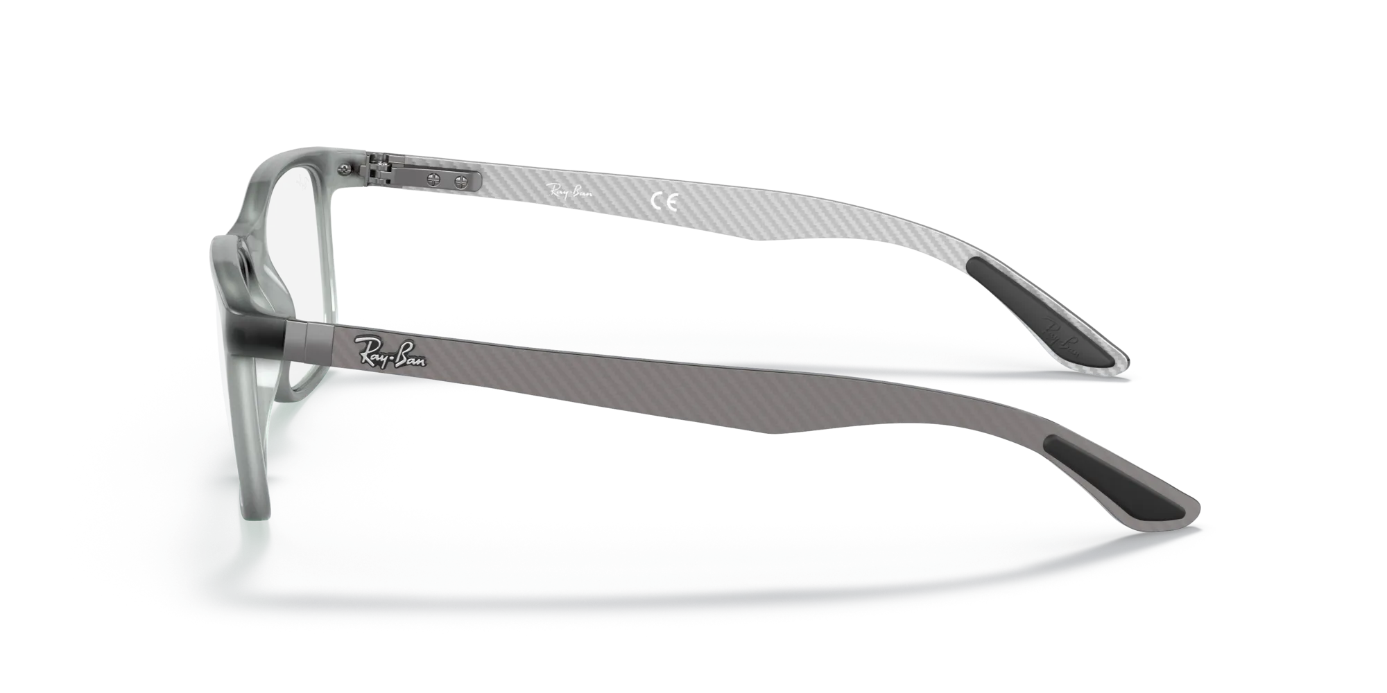 Ray - Ban RX8903 5244 Montature da vista Iniettato Grigio Trasparente Squadrata Normale - immagine 4