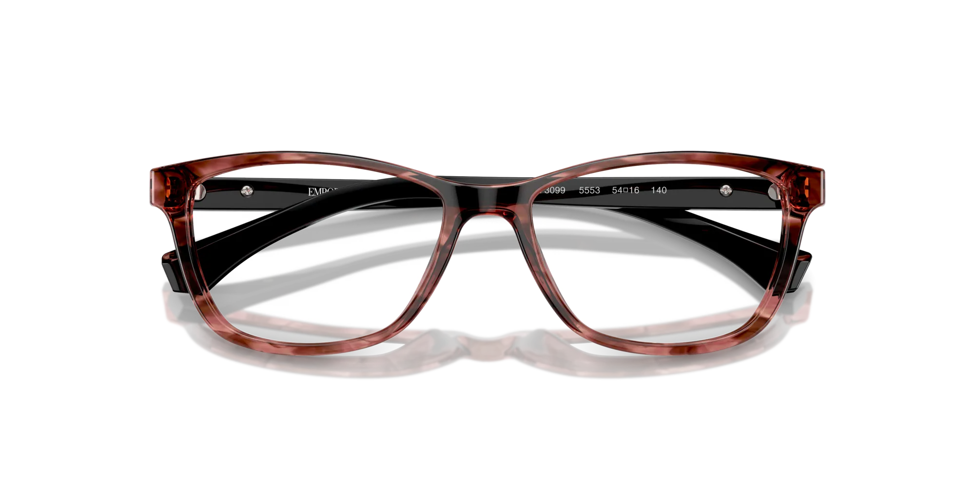 Emporio Armani EA3099 5553 Montature da vista Acetato Rosa Cat Eye Normale - immagine 2