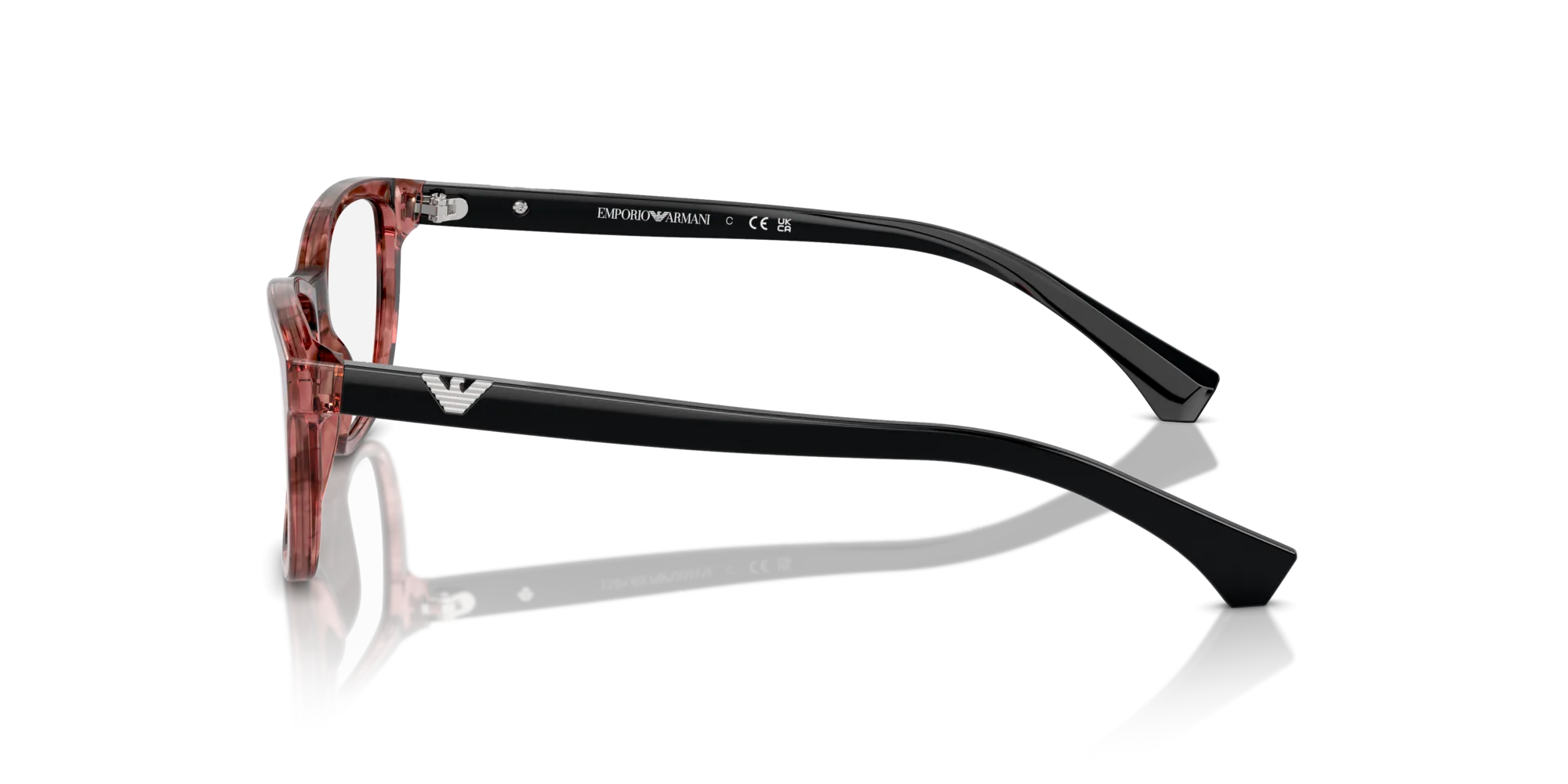 Emporio Armani EA3099 5553 Montature da vista Acetato Rosa Cat Eye Normale - immagine 4