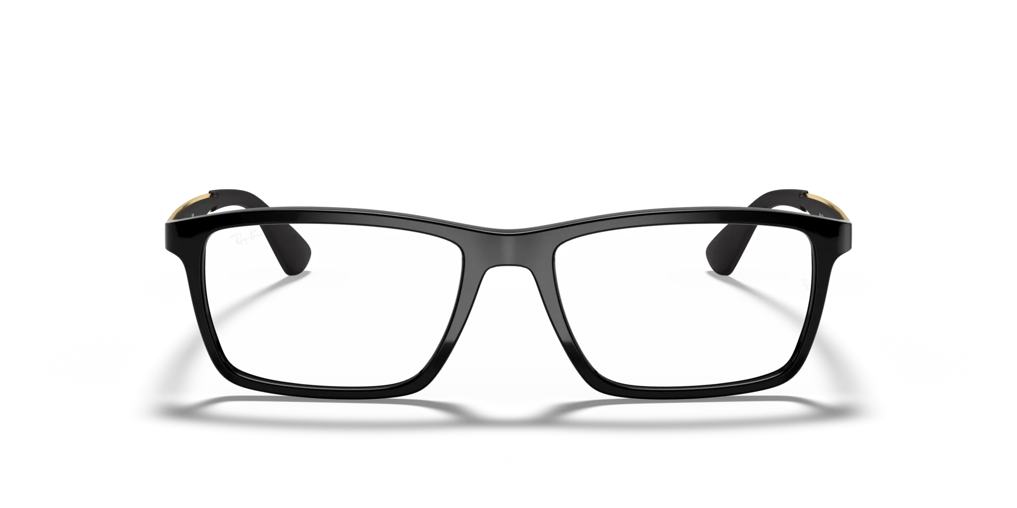 Ray - Ban RX7056 5644 Montature da vista Iniettato Nero Trasparente Squadrata Normale - immagine 3