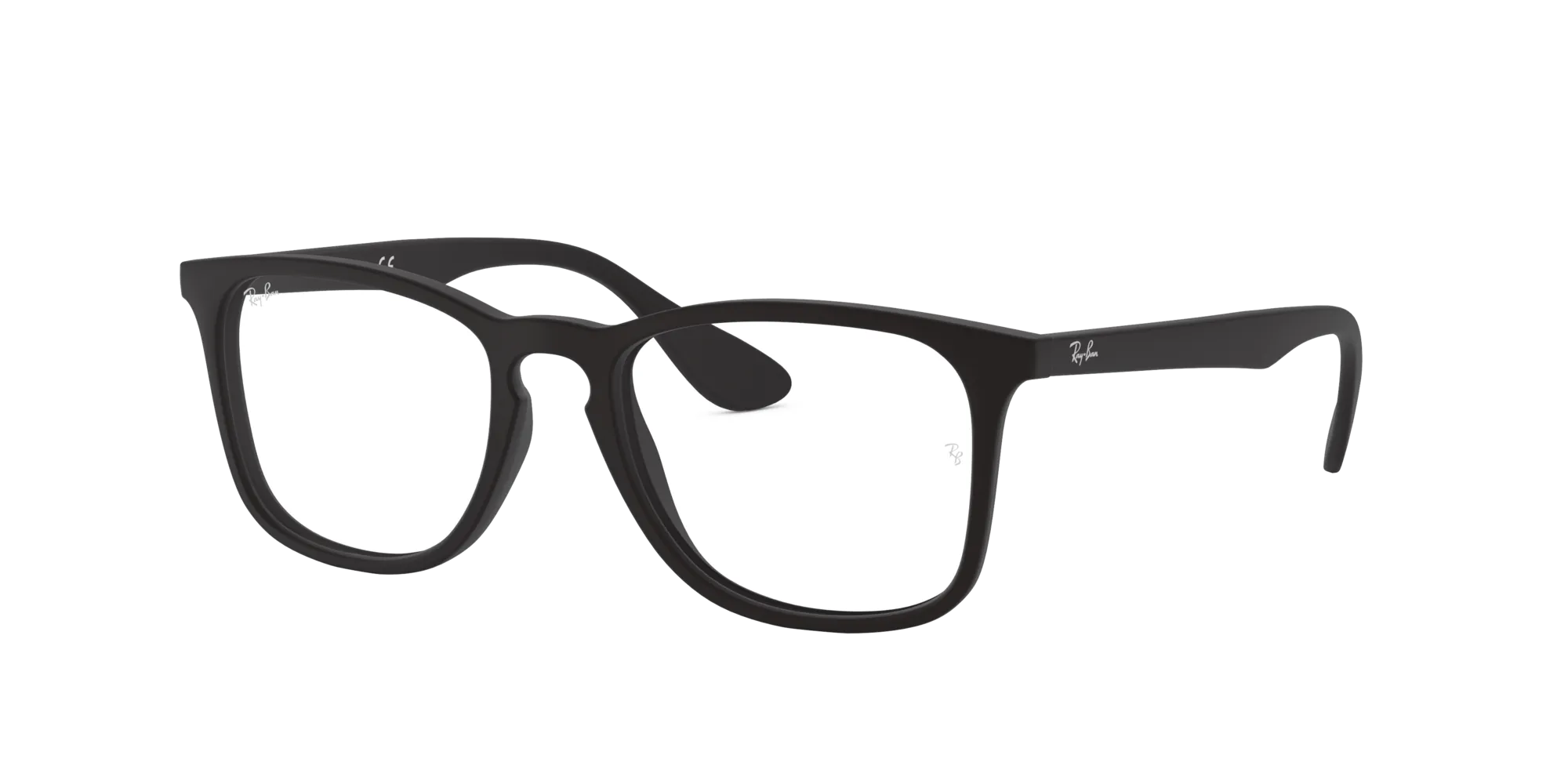Ray - Ban RX7074 5364 Montature da vista Iniettato Nero Trasparente Squadrata Normale - immagine 1