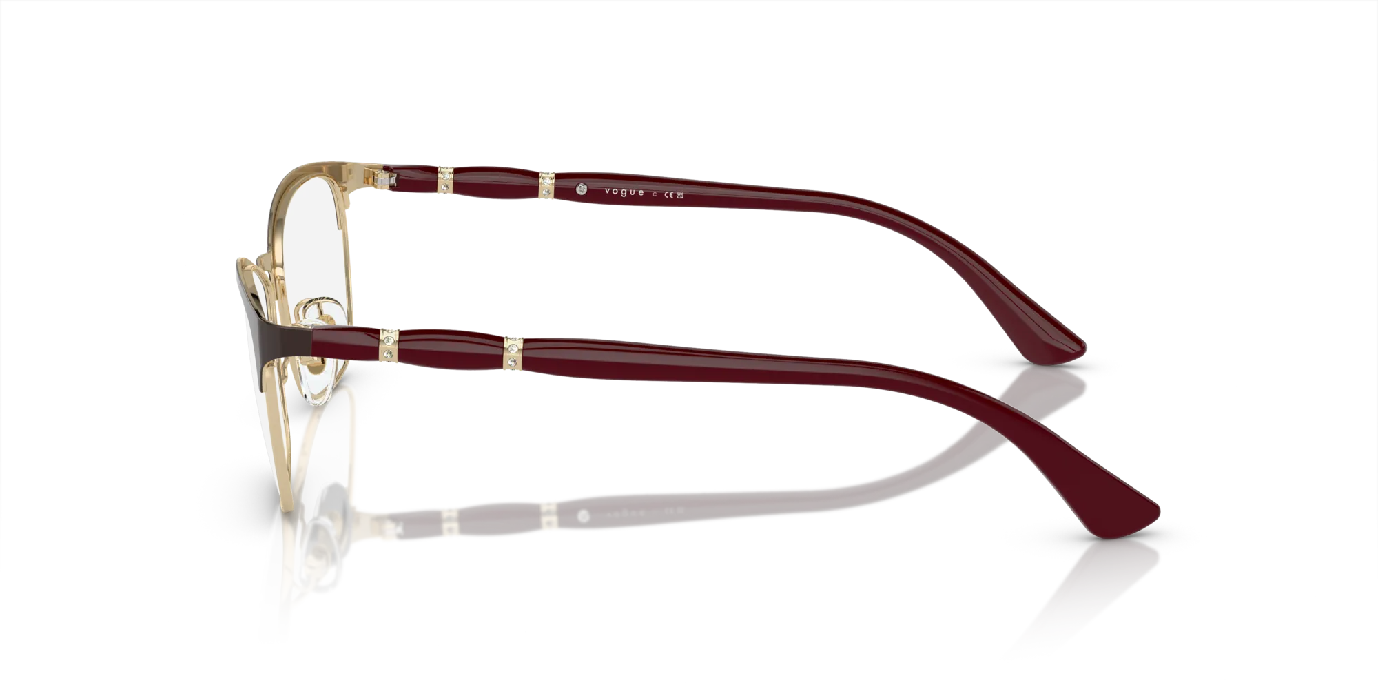 VOGUE EYEWEAR VO3987B 986 Montature da vista Metallo Rosso Trasparente Cat Eye Normale - immagine 4