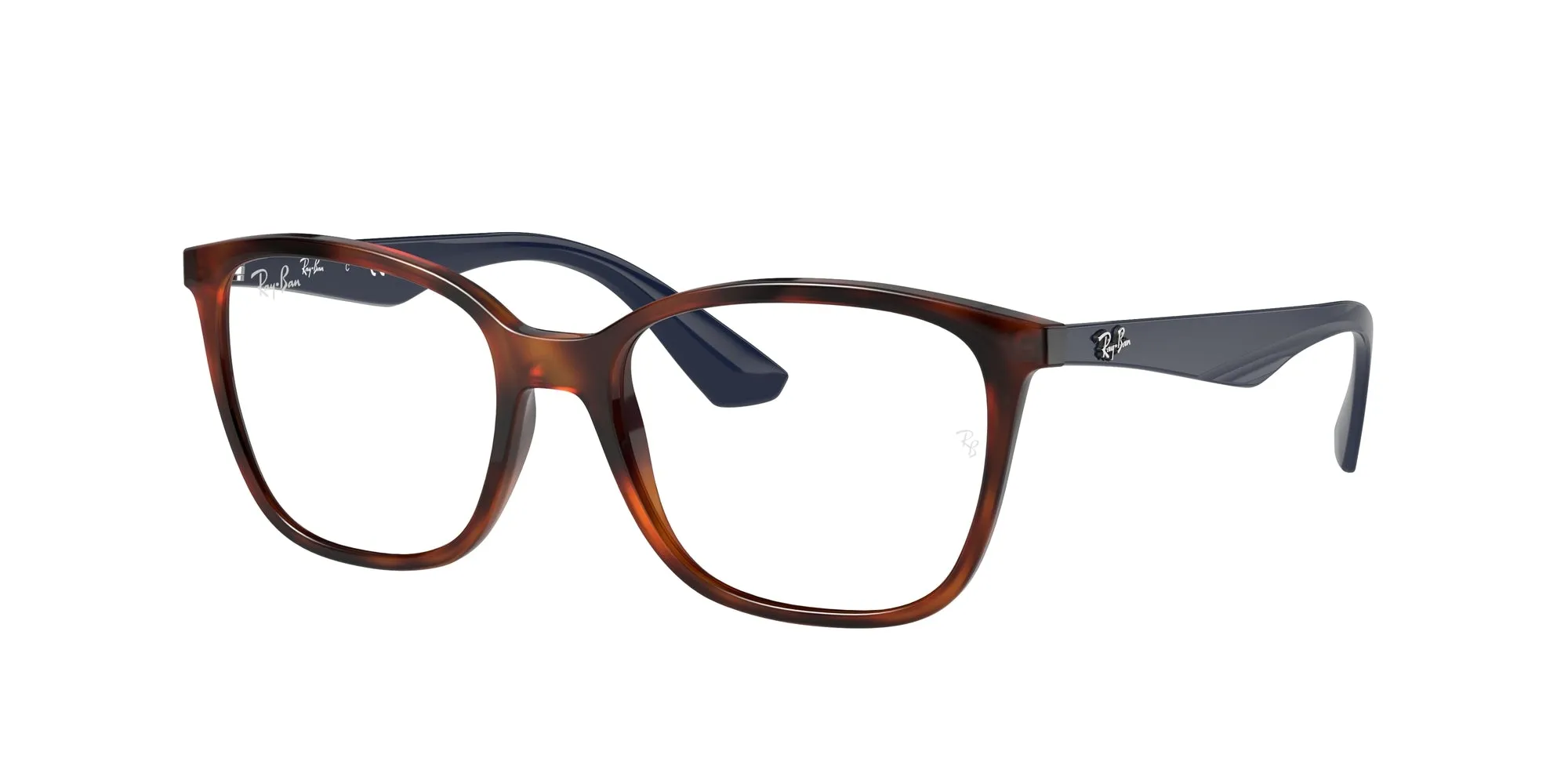 Ray - Ban RX7066 5585 Montature da vista Iniettato Tartaruga Trasparente Squadrata Normale - immagine 1