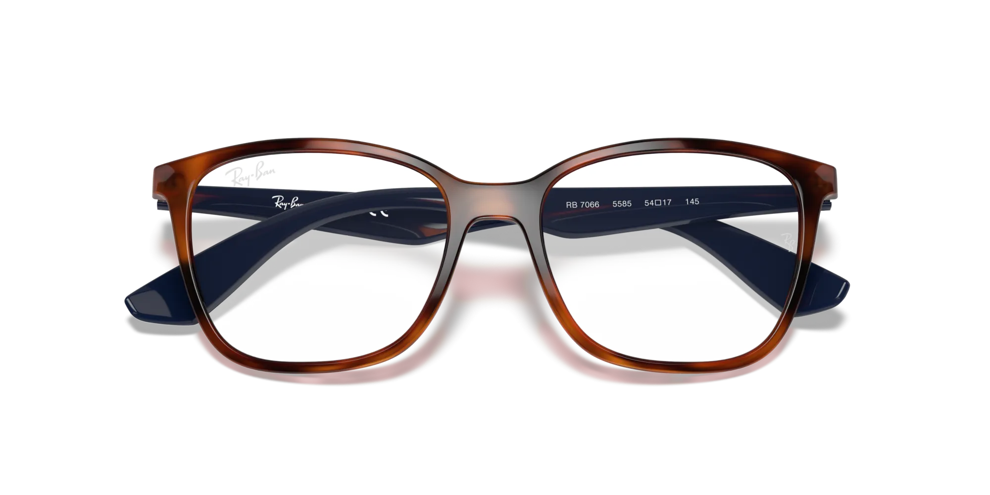 Ray - Ban RX7066 5585 Montature da vista Iniettato Tartaruga Trasparente Squadrata Normale - immagine 2