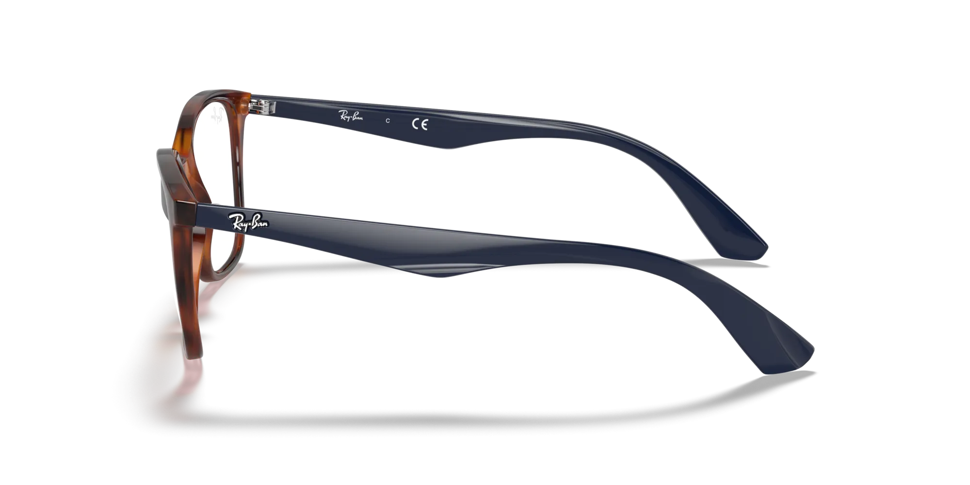 Ray - Ban RX7066 5585 Montature da vista Iniettato Tartaruga Trasparente Squadrata Normale - immagine 4