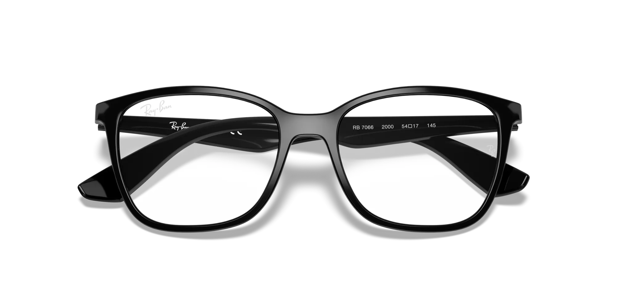 Ray - Ban RX7066 2000 Montature da vista Iniettato Nero Trasparente Squadrata Normale - immagine 2