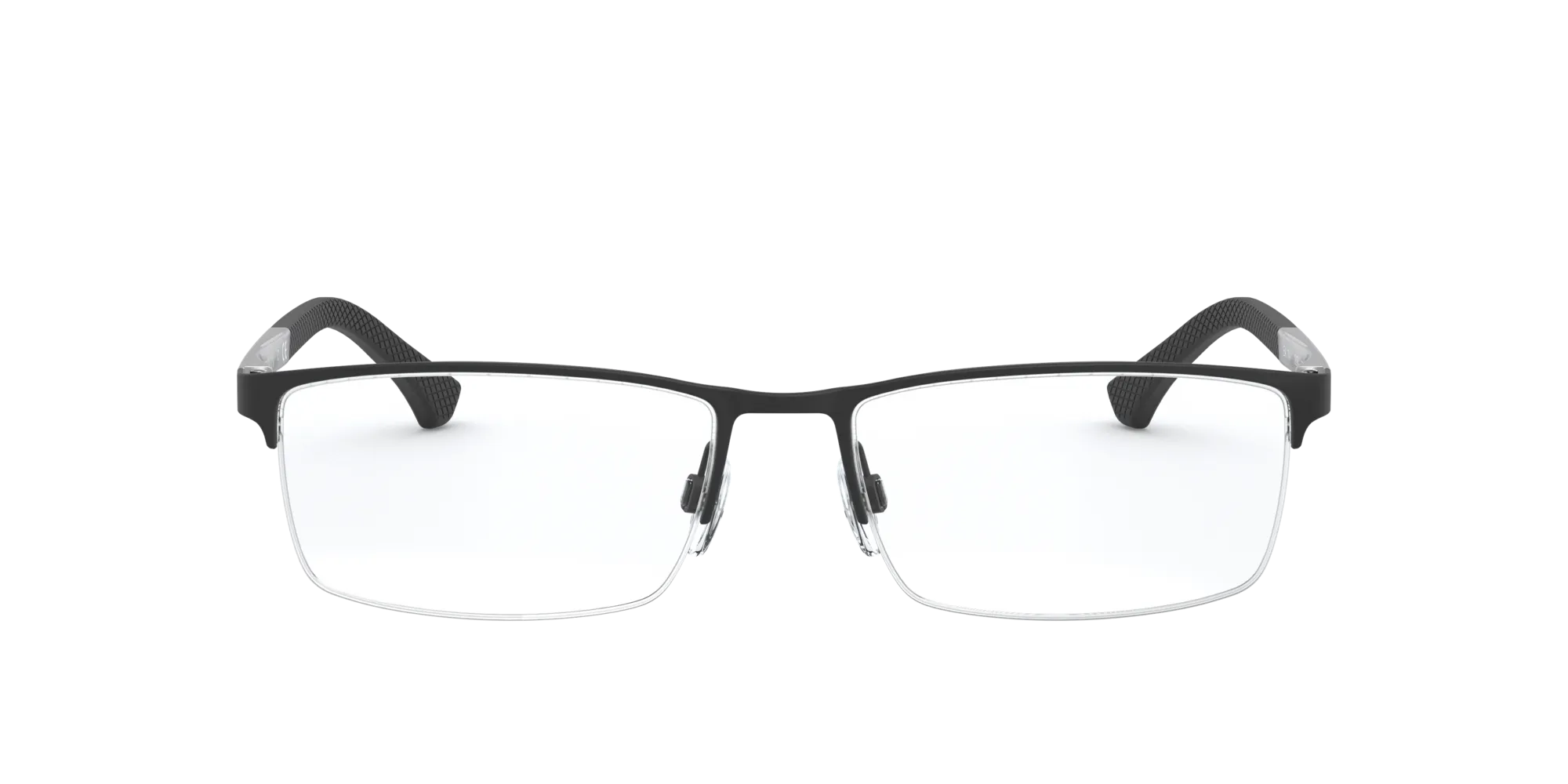 Emporio Armani EA1041 3094 Montature da vista Metallo Nero Trasparente Squadrata Normale - immagine 2