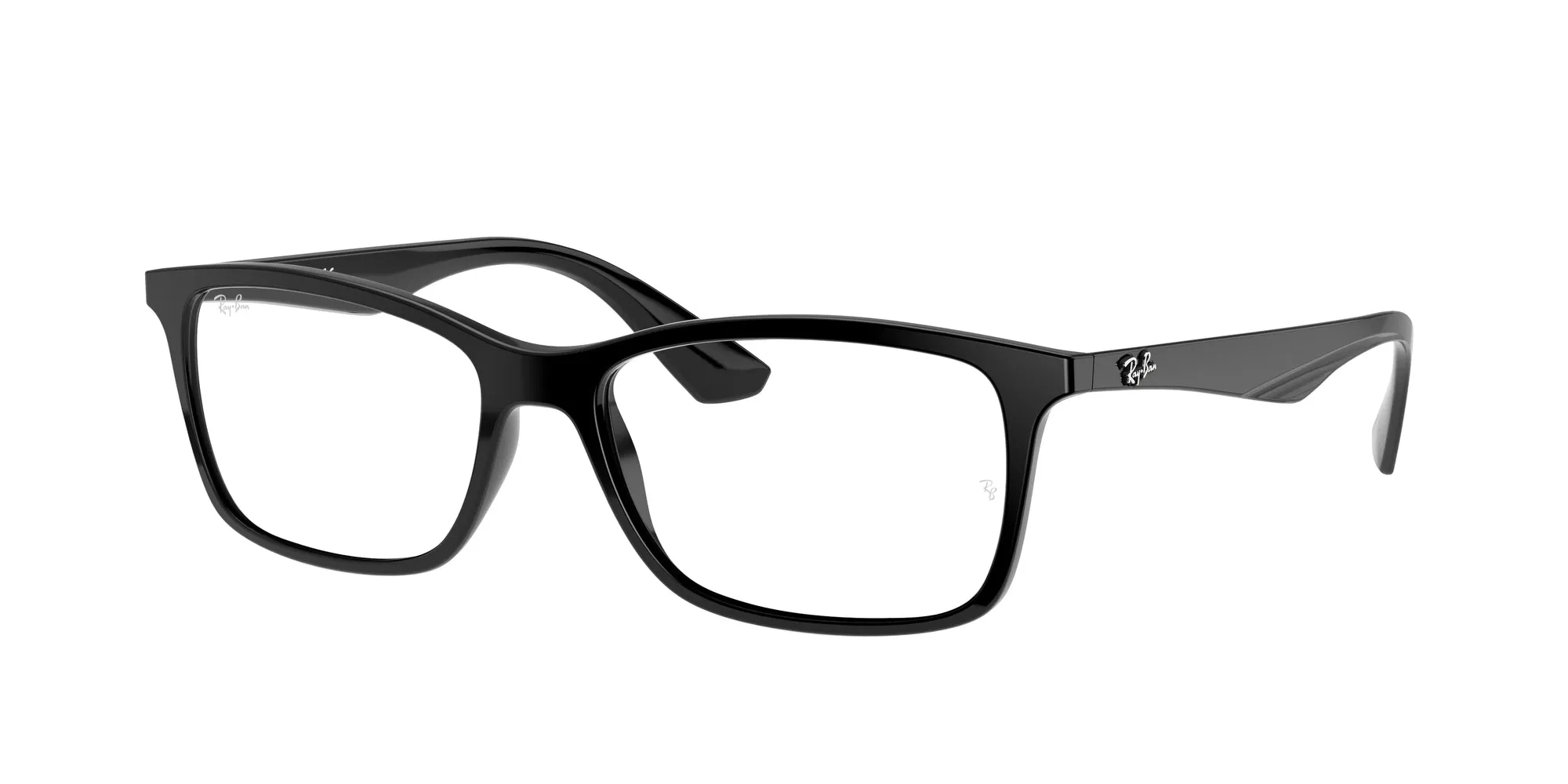 Ray - Ban RX7047 2000 Montature da vista Iniettato Nero Trasparente Squadrata Normale - immagine 1