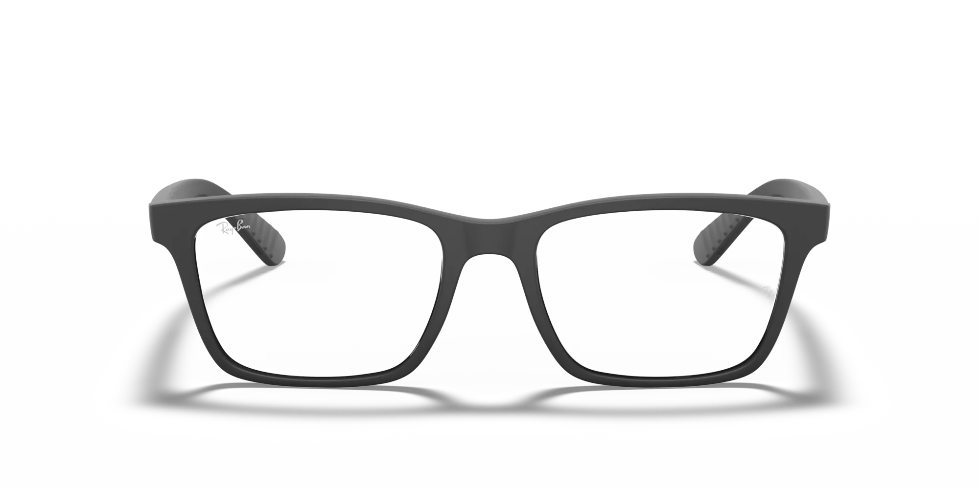 Ray - Ban RX7025 2077 Montature da vista Iniettato Nero Trasparente Squadrata Normale - immagine 3