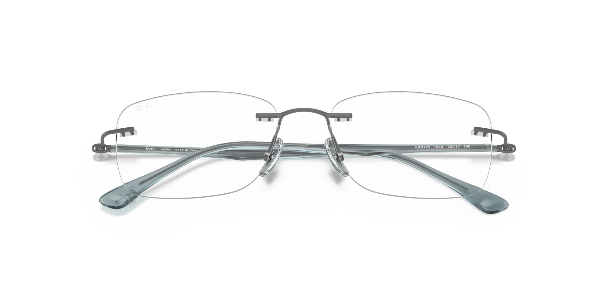 Ray - Ban RX8725 1028 Montature da vista Titanio Grigio Trasparente Squadrata Normale - immagine 2
