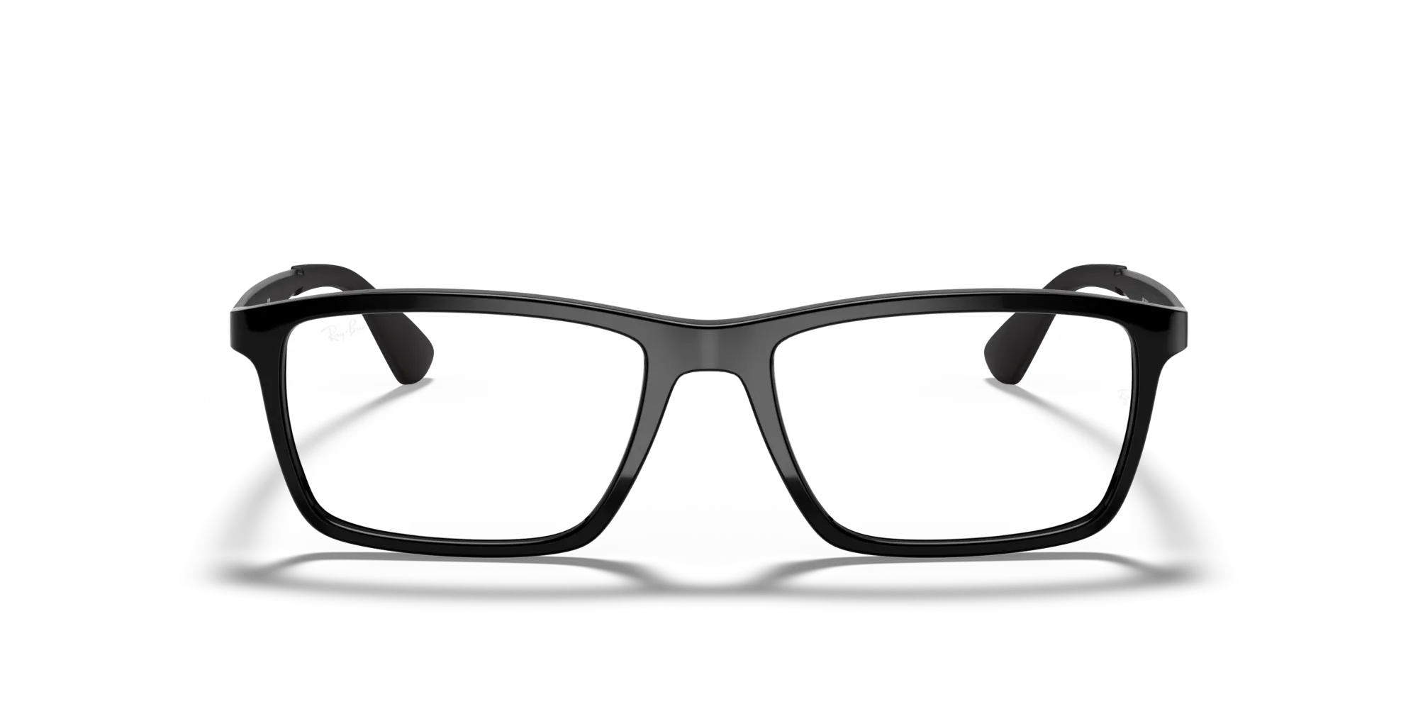 Ray - Ban RX7056 2000 Montature da vista Iniettato Nero Trasparente Squadrata Normale - immagine 3