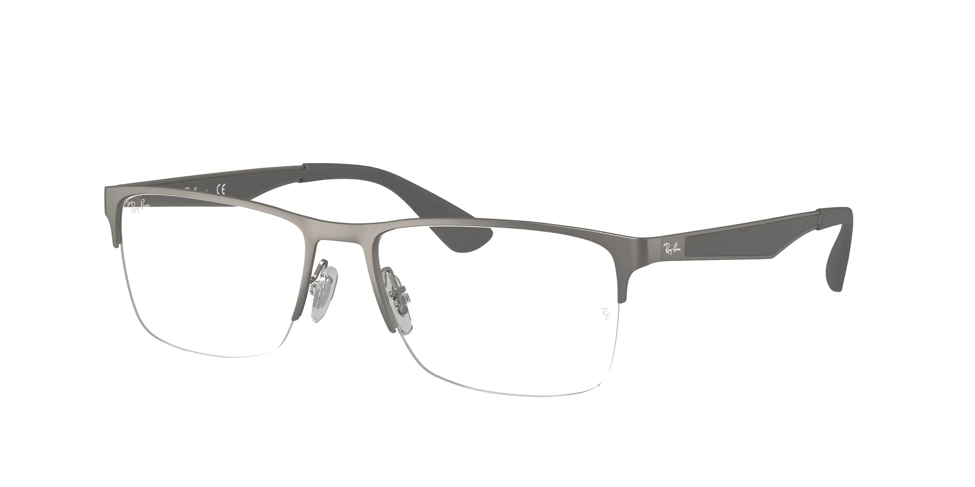 Ray - Ban RX6335 2855 Montature da vista Metallo Grigio Trasparente Squadrata Normale - immagine 1