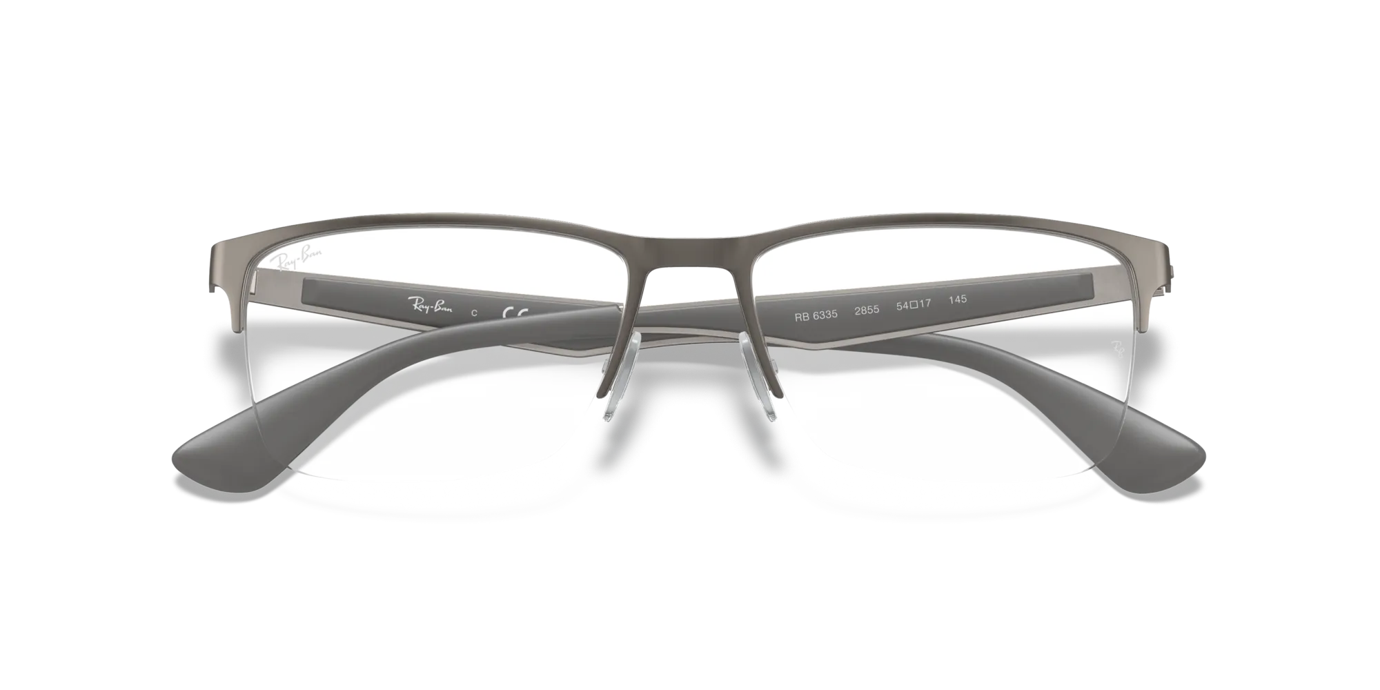 Ray - Ban RX6335 2855 Montature da vista Metallo Grigio Trasparente Squadrata Normale - immagine 2