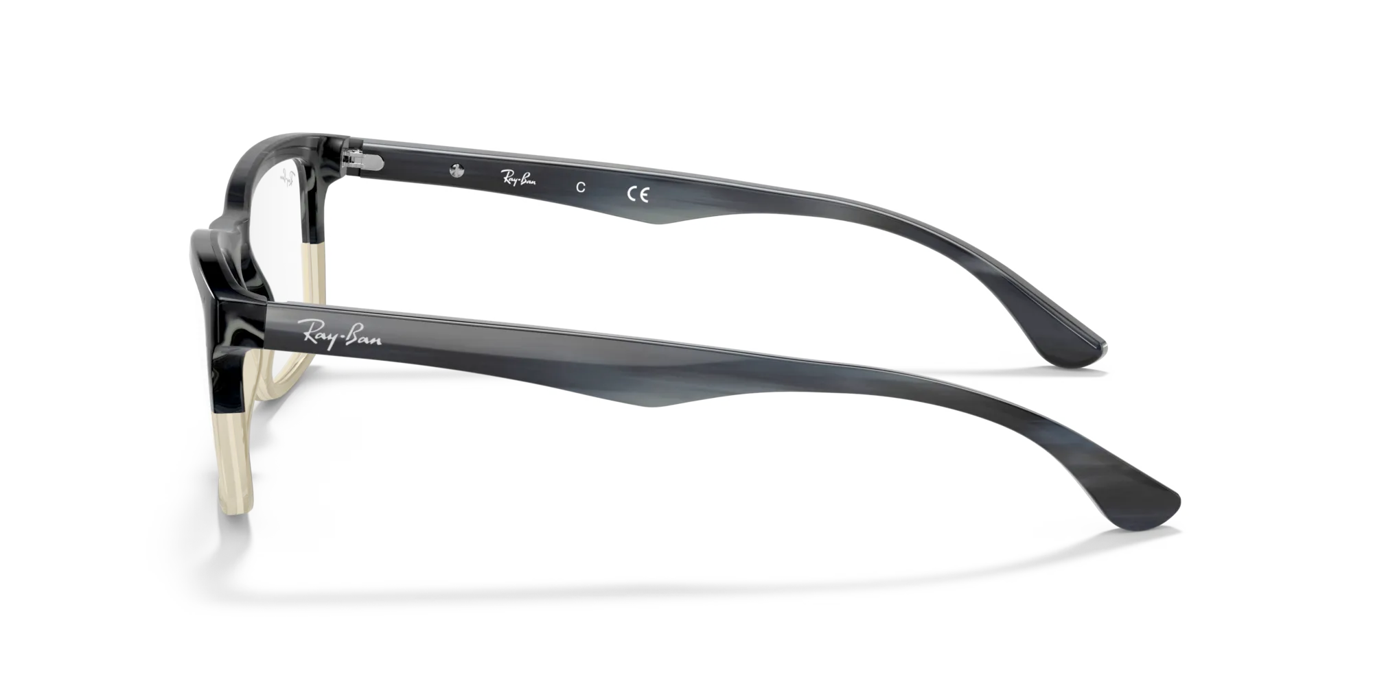Ray - Ban RX5279 5540 Montature da vista Acetato Grigio Trasparente Squadrata Normale - immagine 4