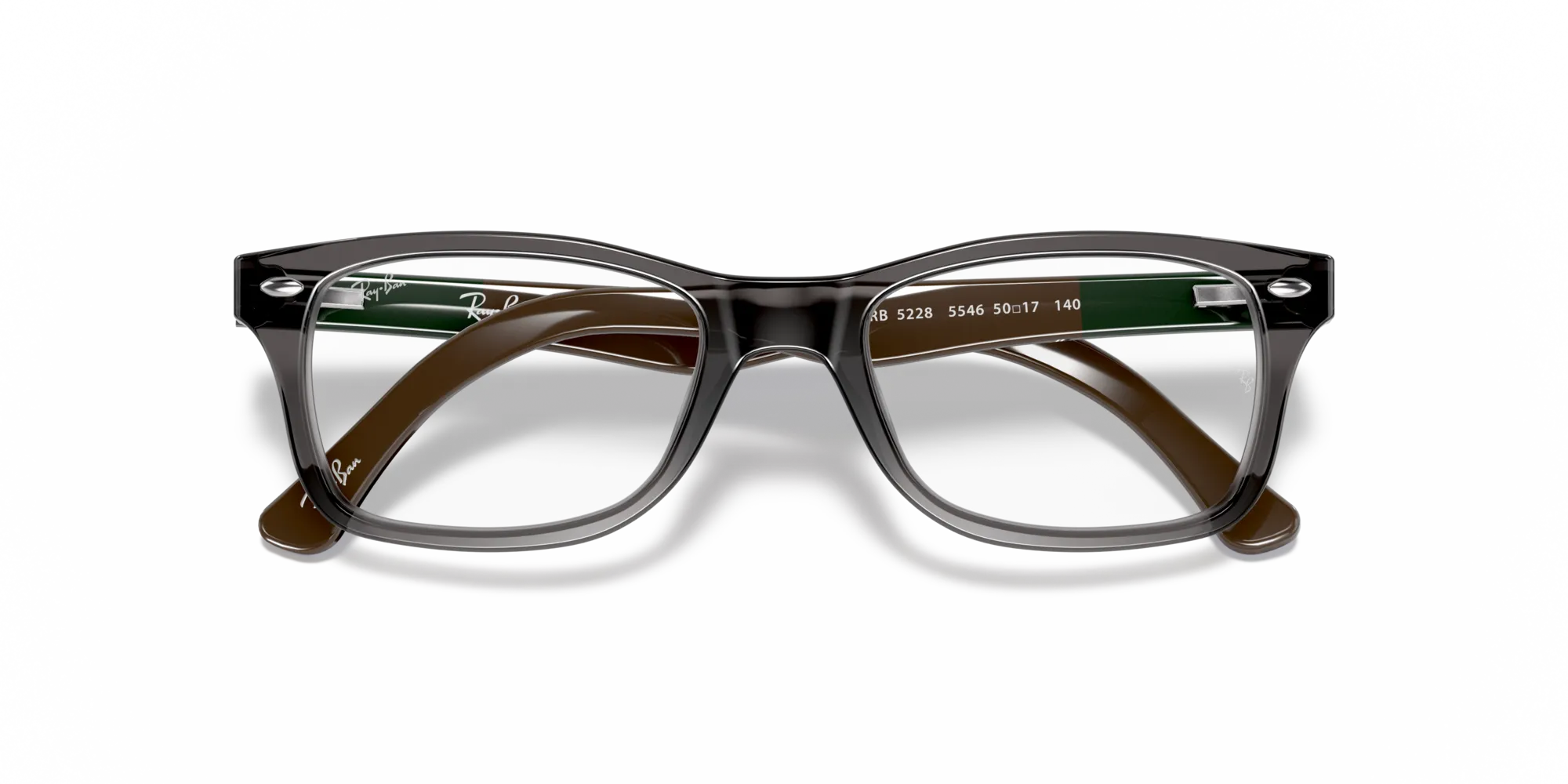Ray - Ban RX5228 5546 Montature da vista Plastica Grigio Squadrata - immagine 2