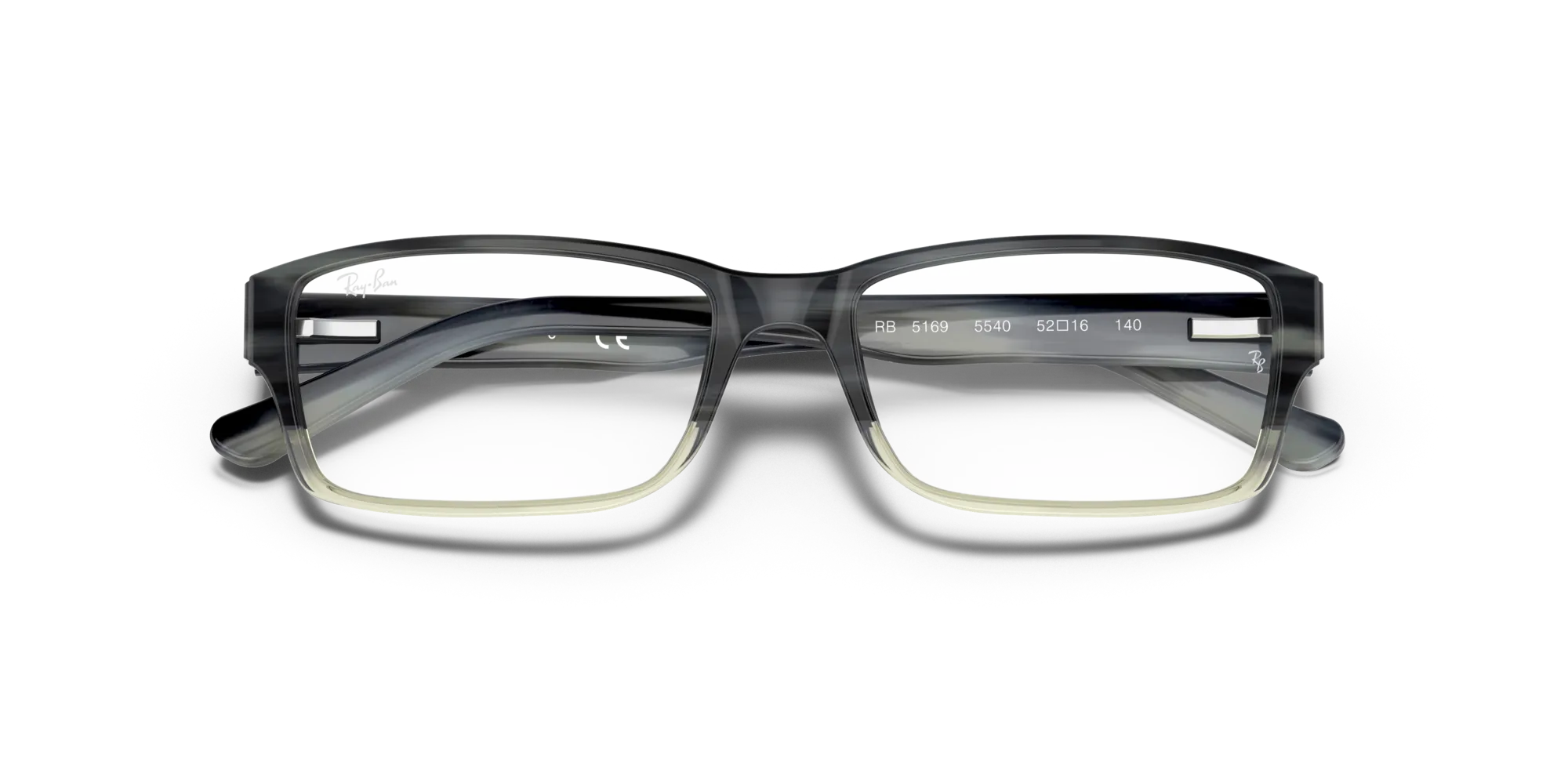 Ray - Ban RX5169 5540 Montature da vista Acetato Grigio Trasparente Squadrata Normale - immagine 2