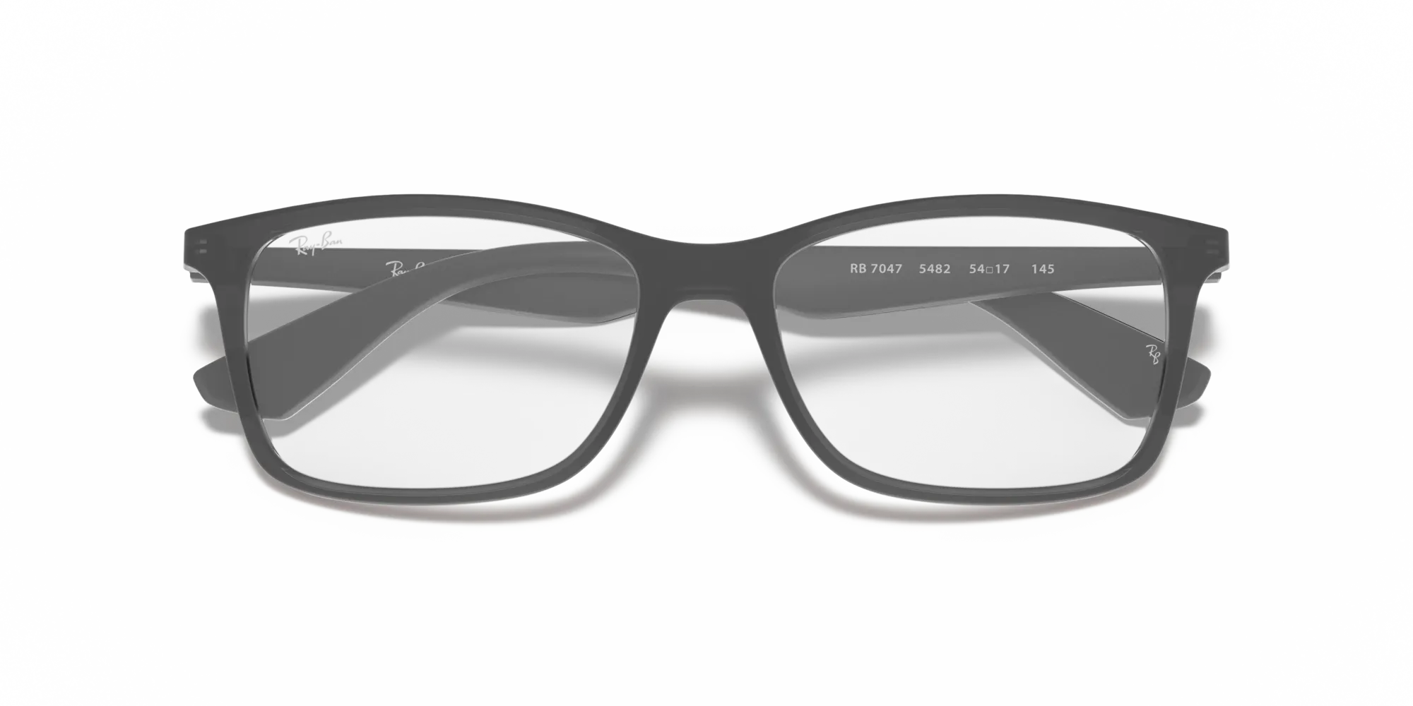 Ray - Ban RX7047 5482 Montature da vista Iniettato Grigio Trasparente Squadrata Normale - immagine 2