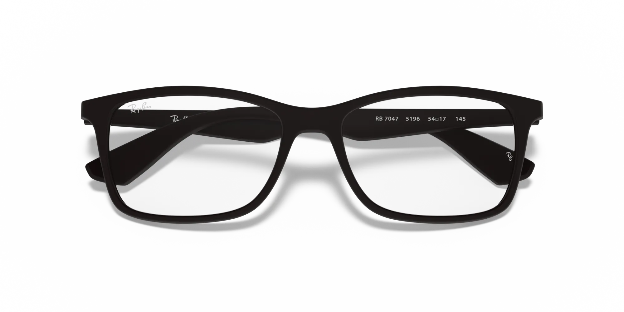 Ray - Ban RX7047 5196 Montature da vista Iniettato Nero Trasparente Squadrata Normale - immagine 2