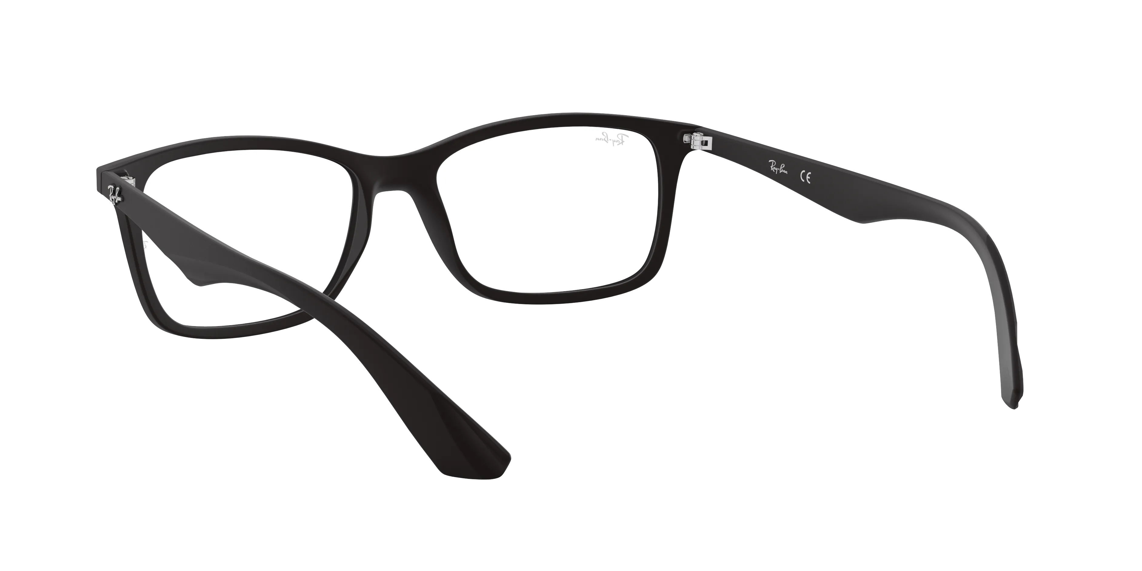 Ray - Ban RX7047 5196 Montature da vista Iniettato Nero Trasparente Squadrata Normale - immagine 4