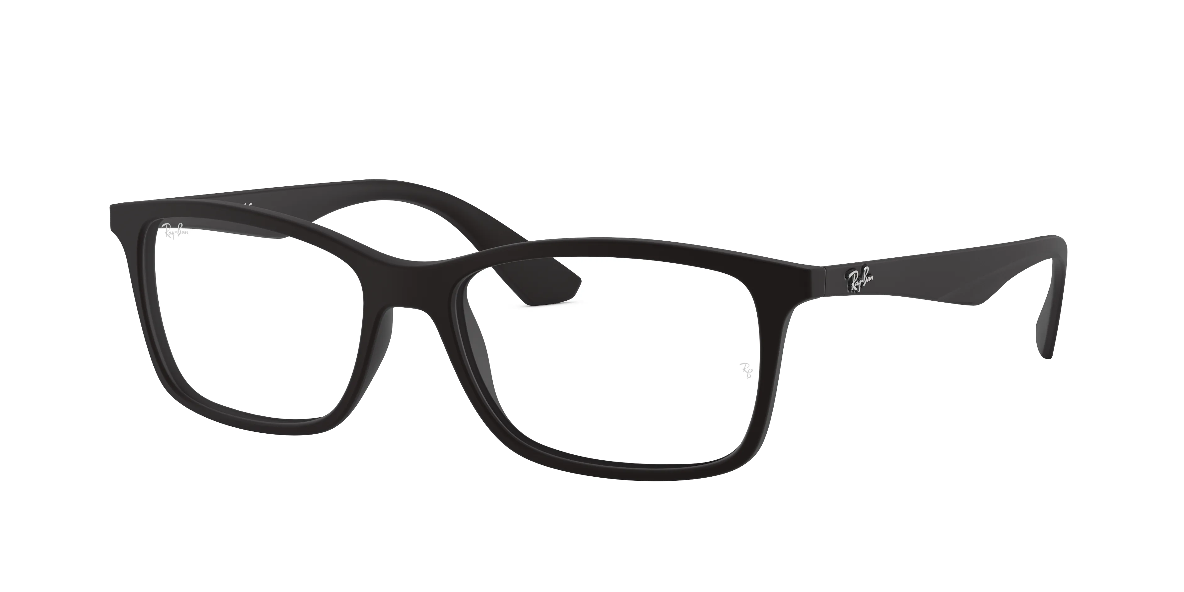 Ray - Ban RX7047 5196 Montature da vista Iniettato Nero Trasparente Squadrata Normale - immagine 1