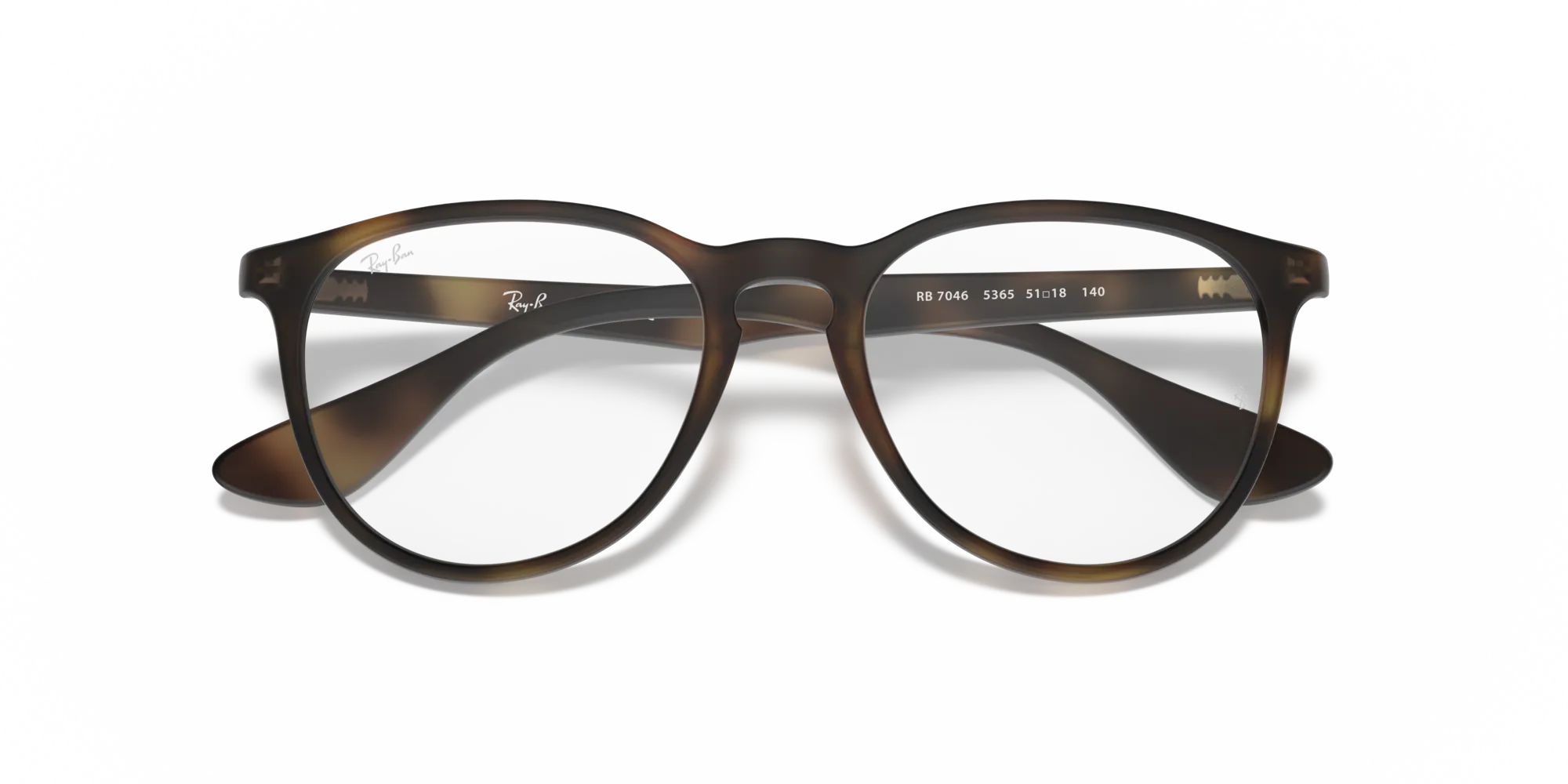 Ray - Ban RX7046 ERIKA 5365 Montature da vista Iniettato Tartaruga Trasparente Rotonda Normale - immagine 2