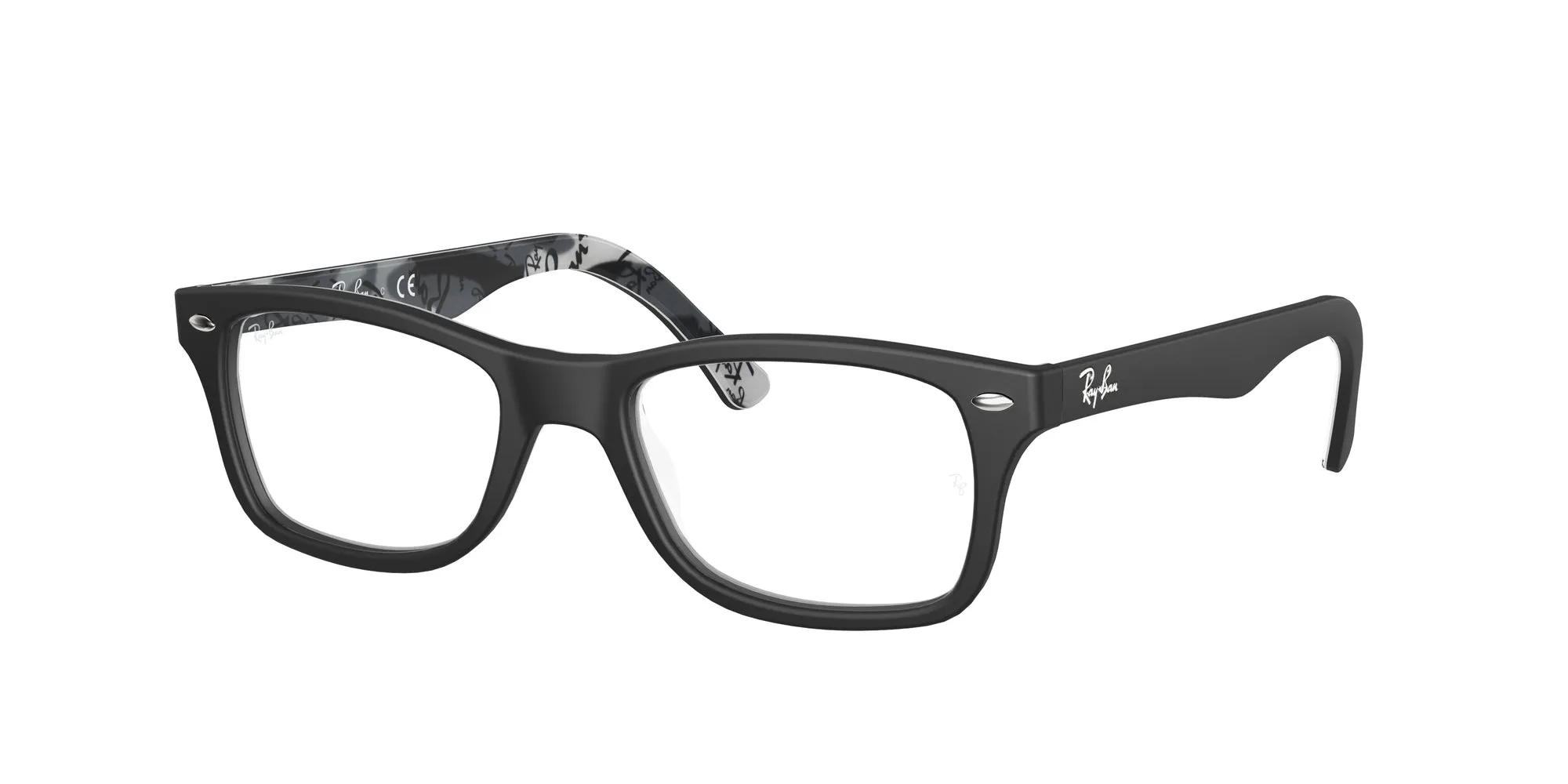 Ray - Ban RX5228 5405 Montature da vista Acetato Nero Trasparente Squadrata Normale - immagine 1