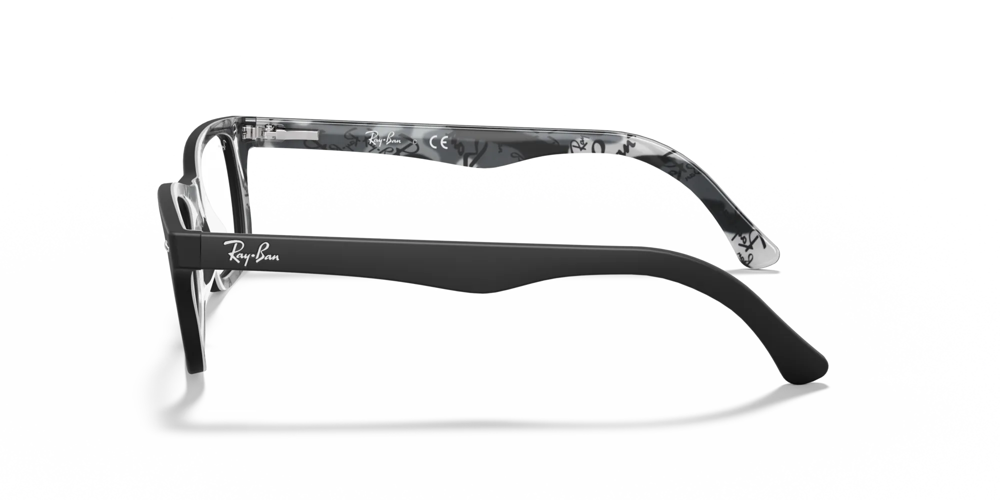 Ray - Ban RX5228 5405 Montature da vista Acetato Nero Trasparente Squadrata Normale - immagine 4