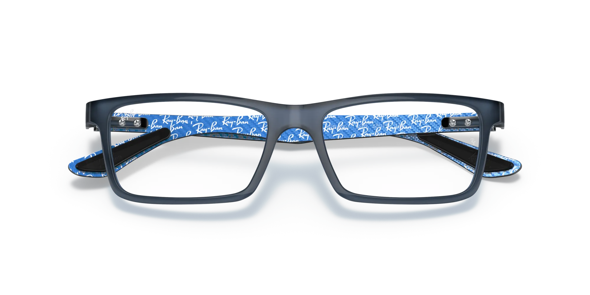 Ray - Ban RX8901 5262 Montature da vista Iniettato Blu Trasparente Squadrata Normale - immagine 2