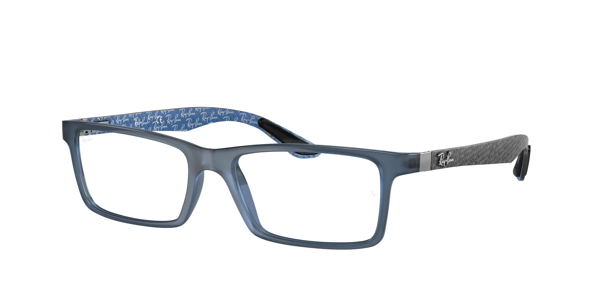 Ray - Ban RX8901 5262 Montature da vista Iniettato Blu Trasparente Squadrata Normale - immagine 1