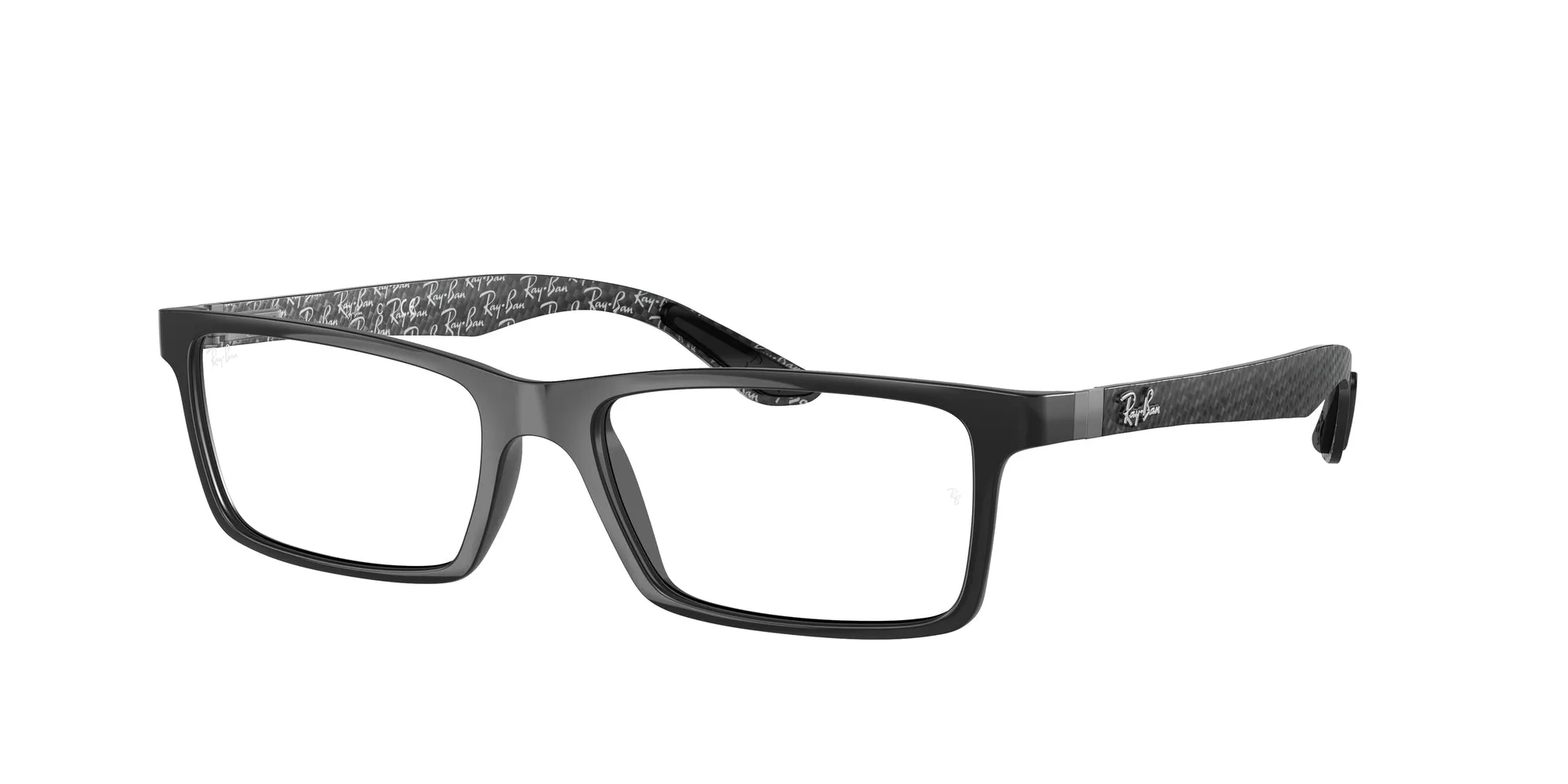 Ray - Ban RX8901 5263 Montature da vista Iniettato Nero Trasparente Squadrata Normale - immagine 1