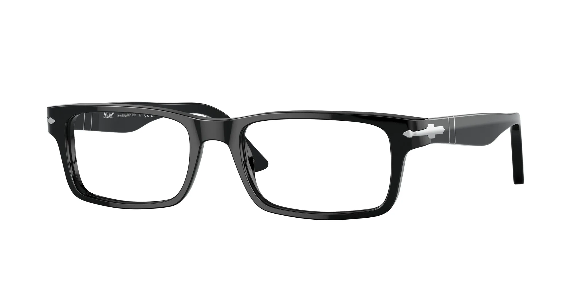 Persol PO3050V 95 Montature da vista Acetato Nero Trasparente Squadrata Normale - immagine 1