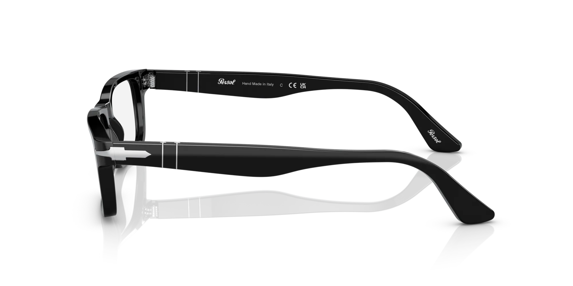 Persol PO3050V 95 Montature da vista Acetato Nero Trasparente Squadrata Normale - immagine 4