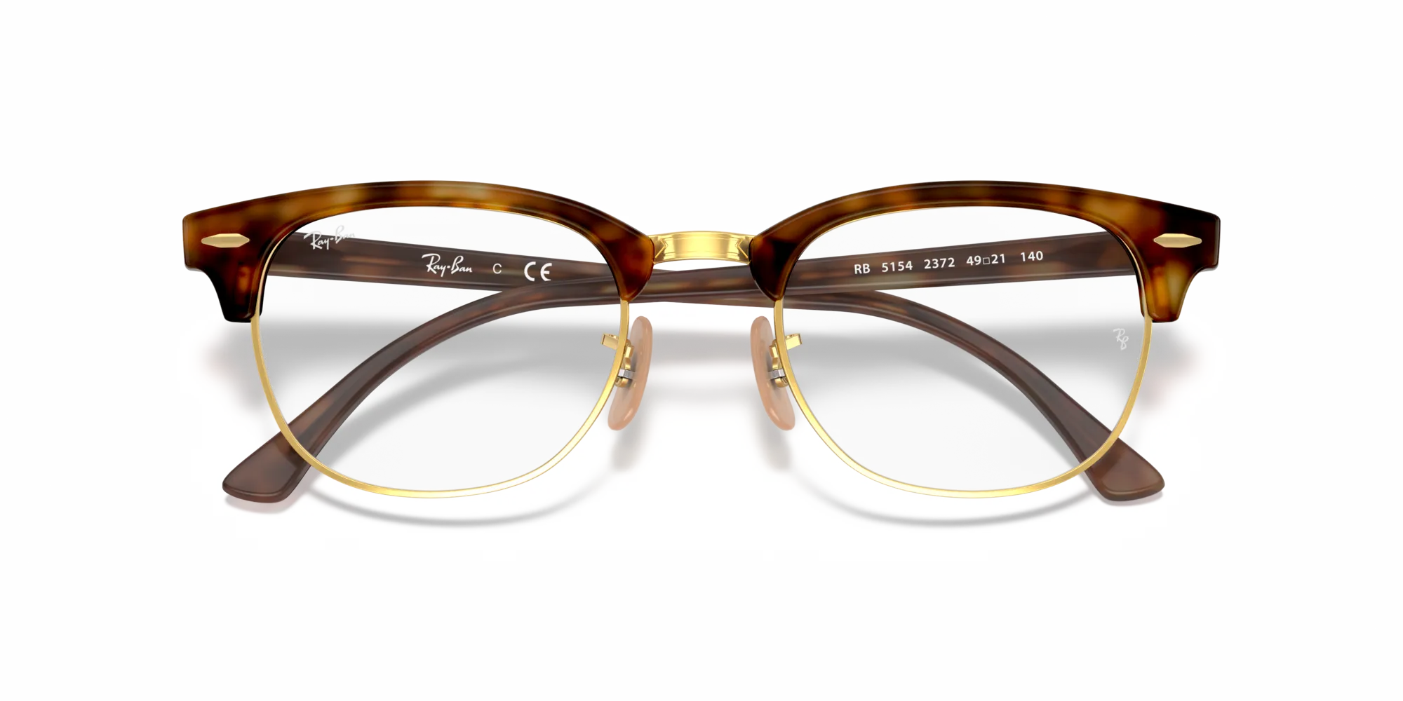 Ray - Ban RX5154 CLUBMASTER 2372 Montature da vista Plastica Havana Squadrata - immagine 2