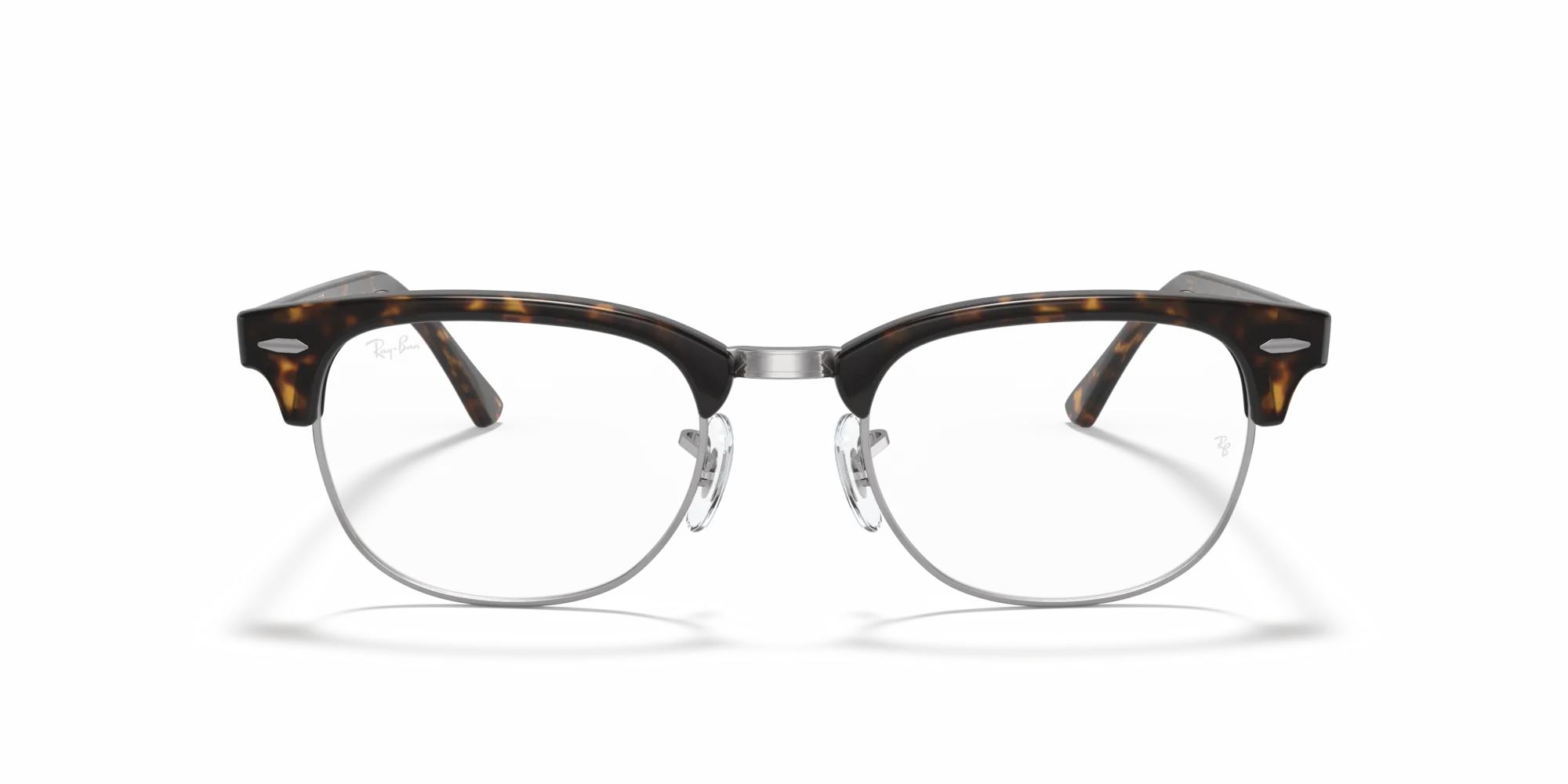 Ray - Ban RX5154 CLUBMASTER 2012 Montature da vista Acetato Marrone Trasparente Squadrata Normale - immagine 3