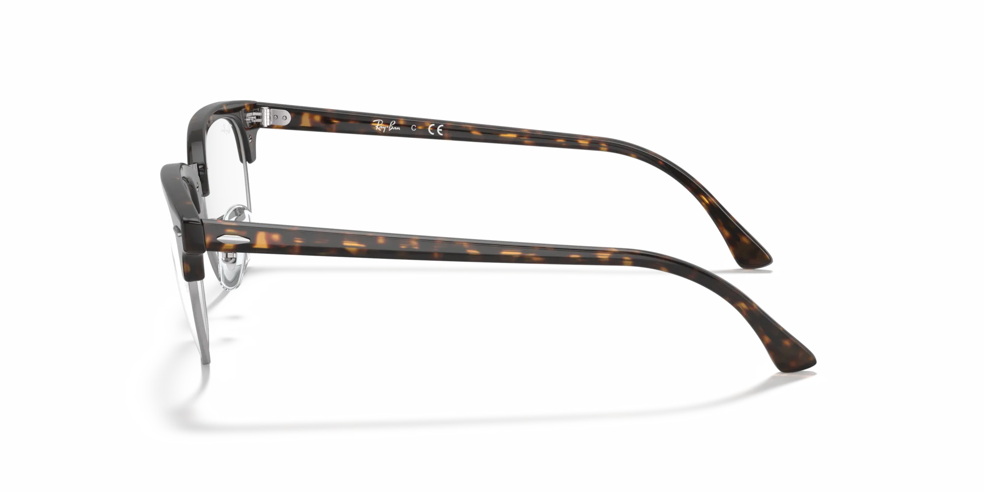 Ray - Ban RX5154 CLUBMASTER 2012 Montature da vista Acetato Marrone Trasparente Squadrata Normale - immagine 4