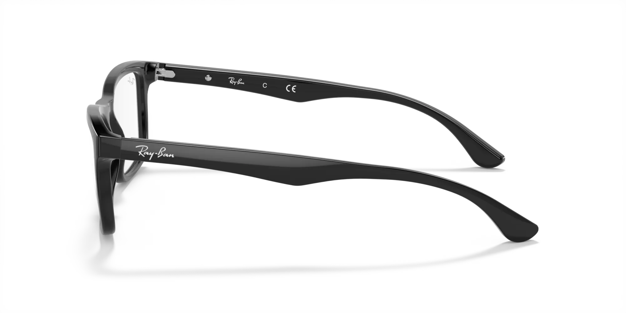Ray - Ban RX5279 2000 Montature da vista Acetato Nero Trasparente Squadrata Normale - immagine 4